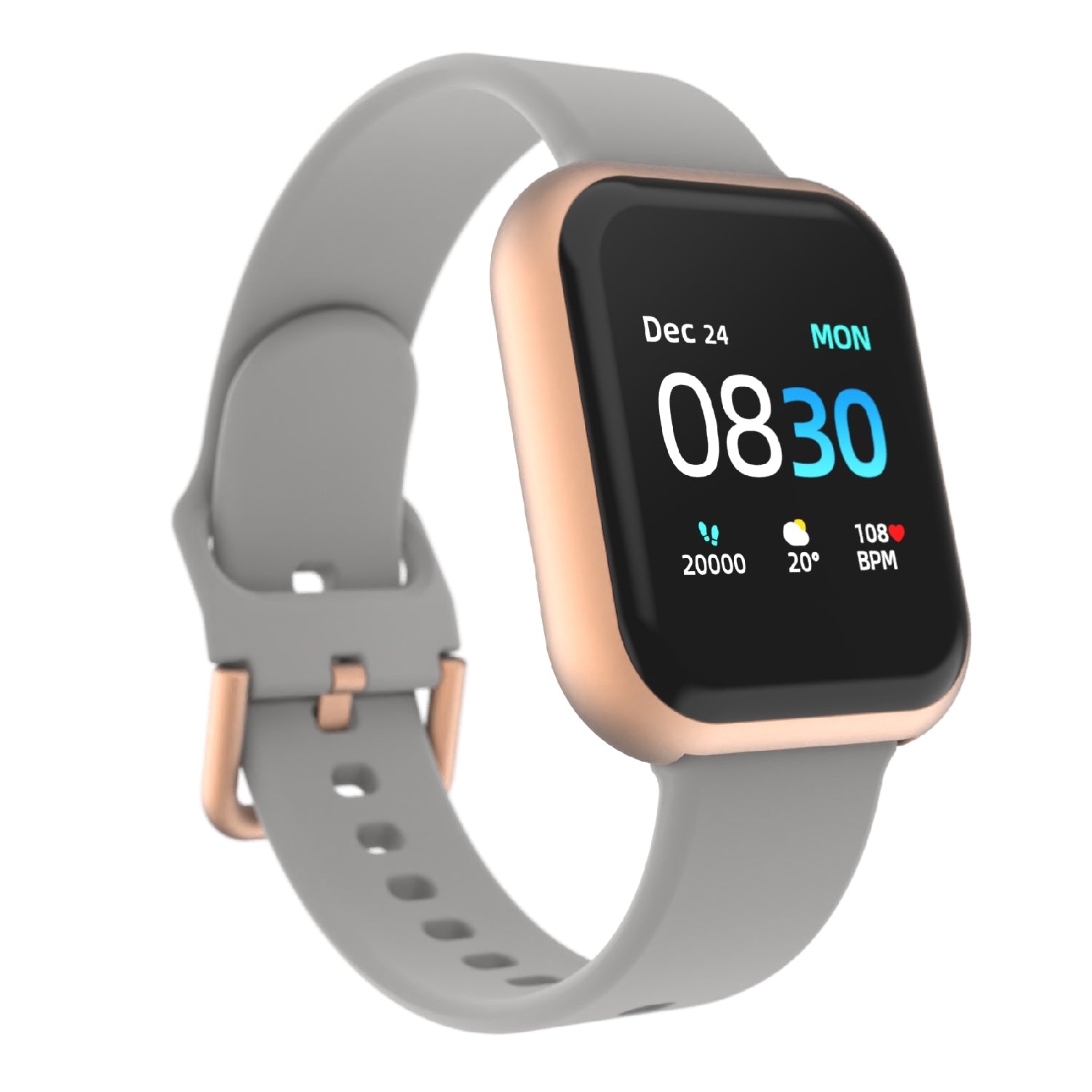 iTouch Air 3 Smartwatch in Rose Gold with Grey Strap