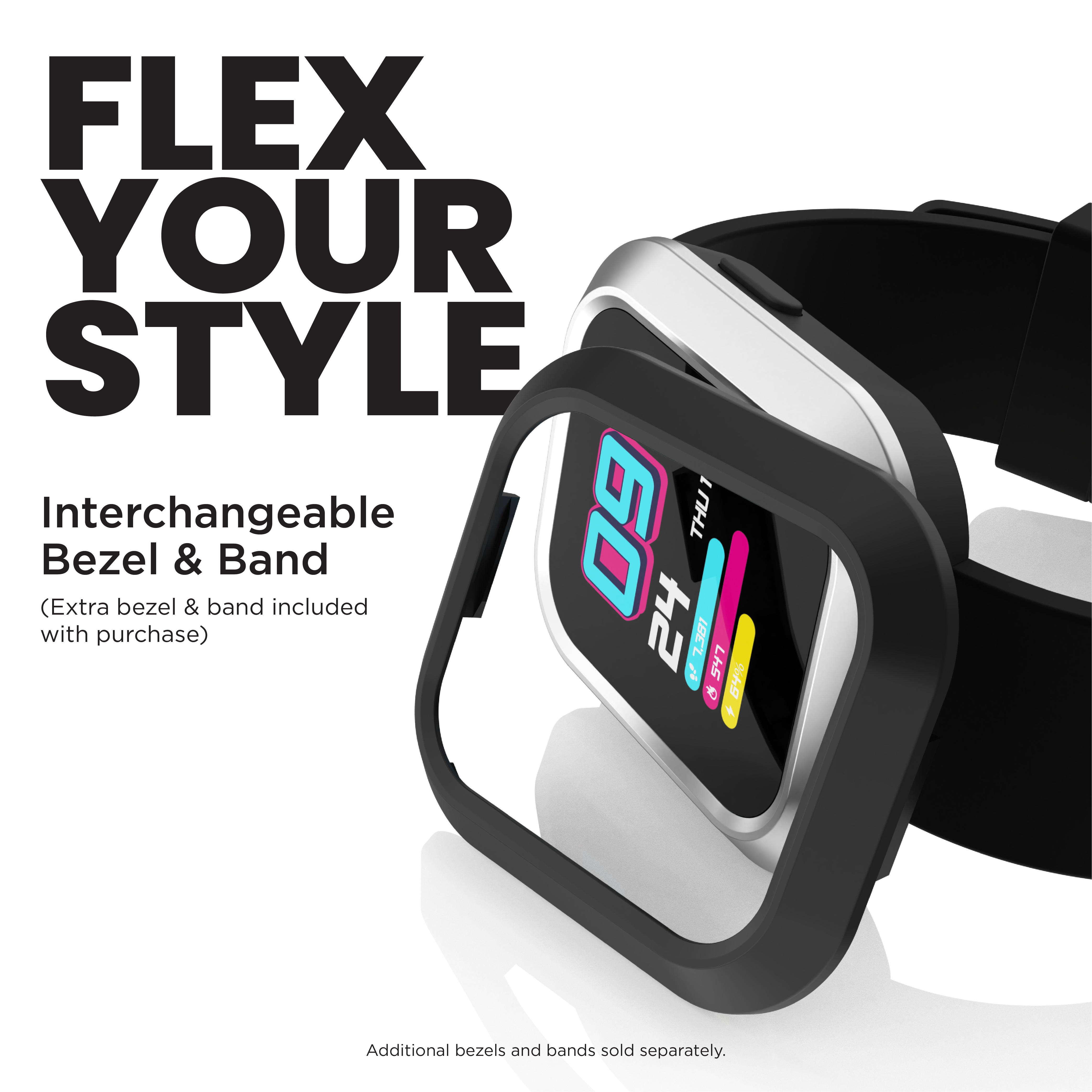 iTouch Active | Flex Smartwatch in Black/Silver + Gray/Black
