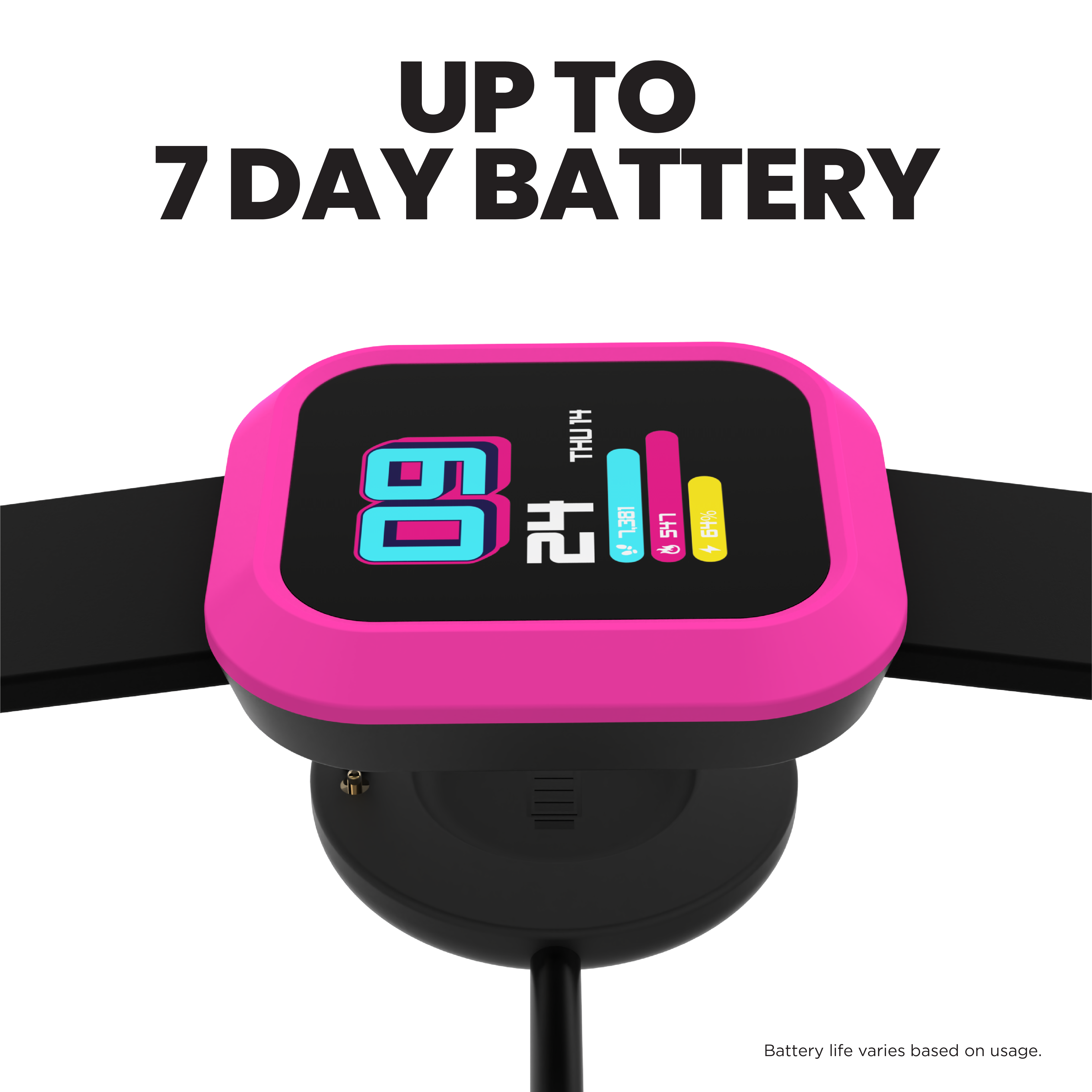 iTouch Active | Flex Smartwatch in Black/Silver + Pink