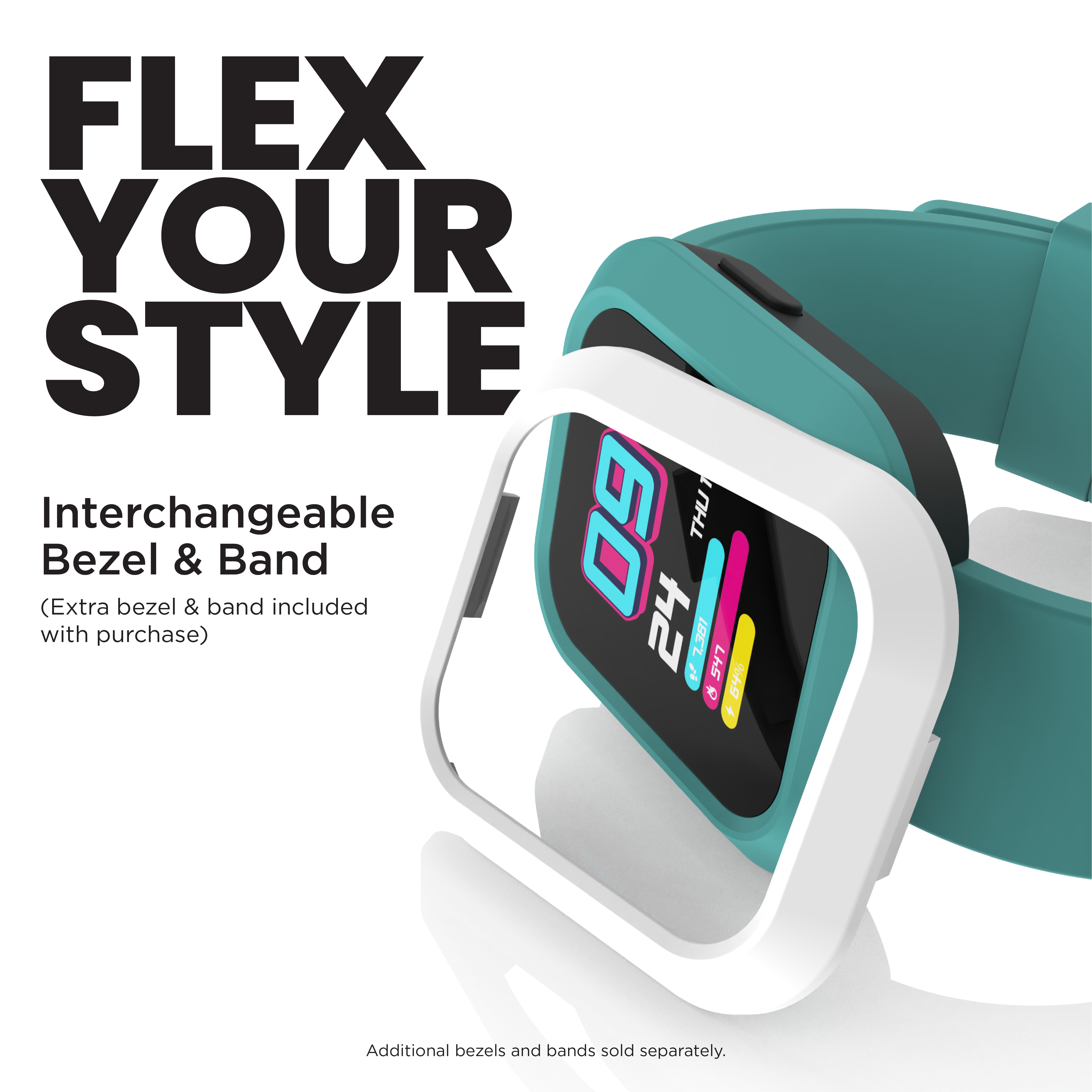 iTouch Active | Flex Smartwatch in Ocean Green + White