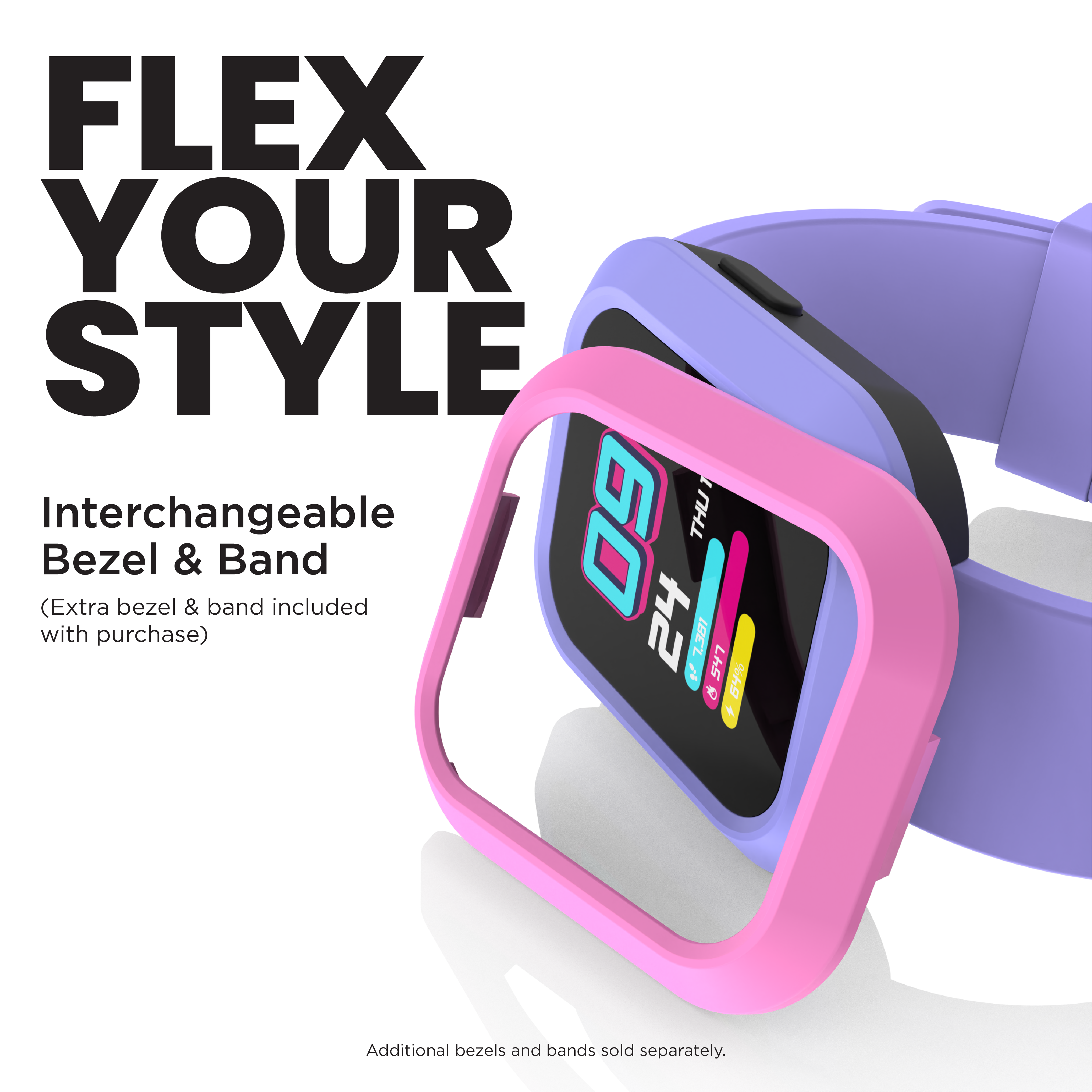 iTouch Active | Flex Smartwatch in Purple + White/Pink