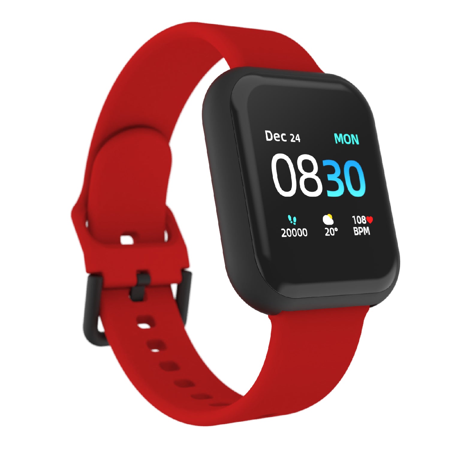 iTouch Air 3 Smartwatch in Black with Red Strap