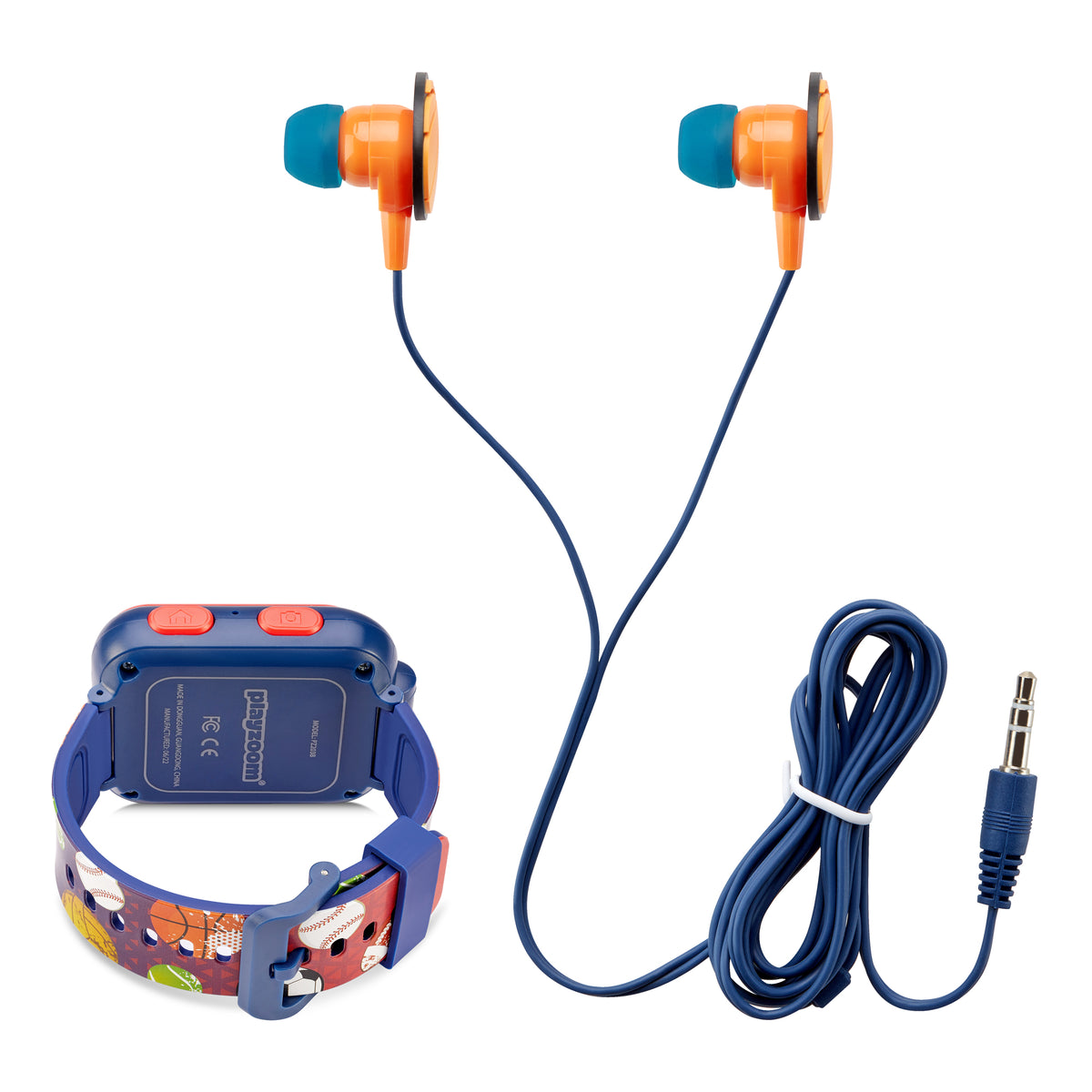Playzoom Kids Smartwatch & Earbuds Set Navy Sports