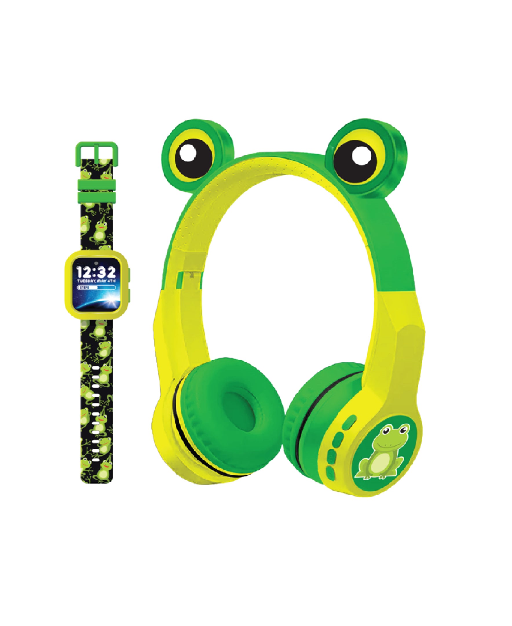 PlayZoom Boys V3 Yw Black Frogs  W/ Bluetooth Headphone Set