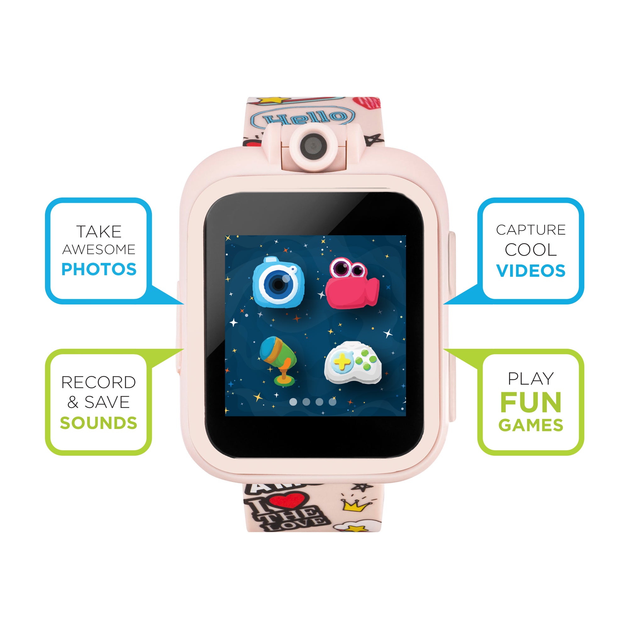 PlayZoom Smartwatch for Kids: Graffiti Print affordable smart watch