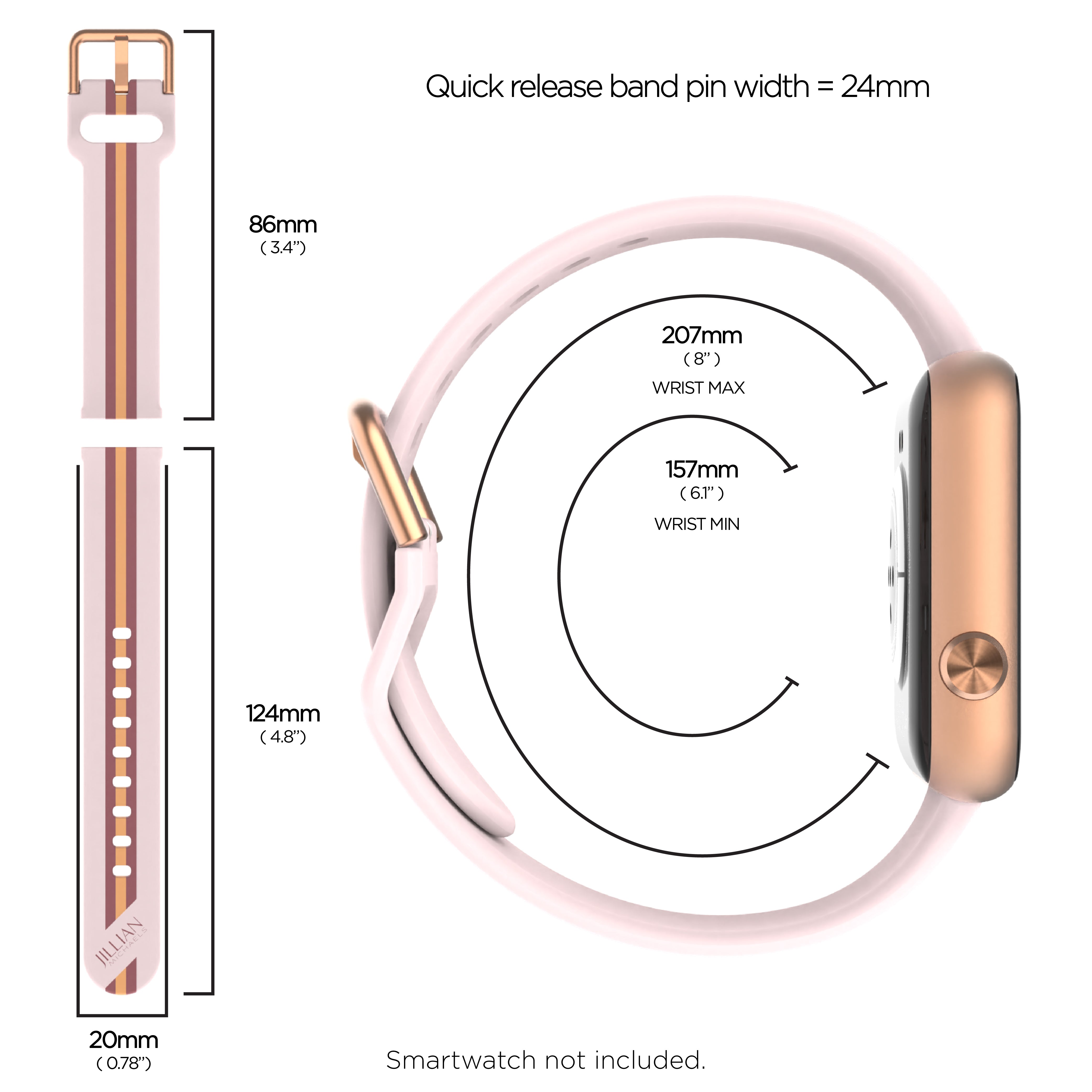 iTouch Air 4 | Jillian Michaels Edition Extra Band: Blush/Rose Gold Silicone