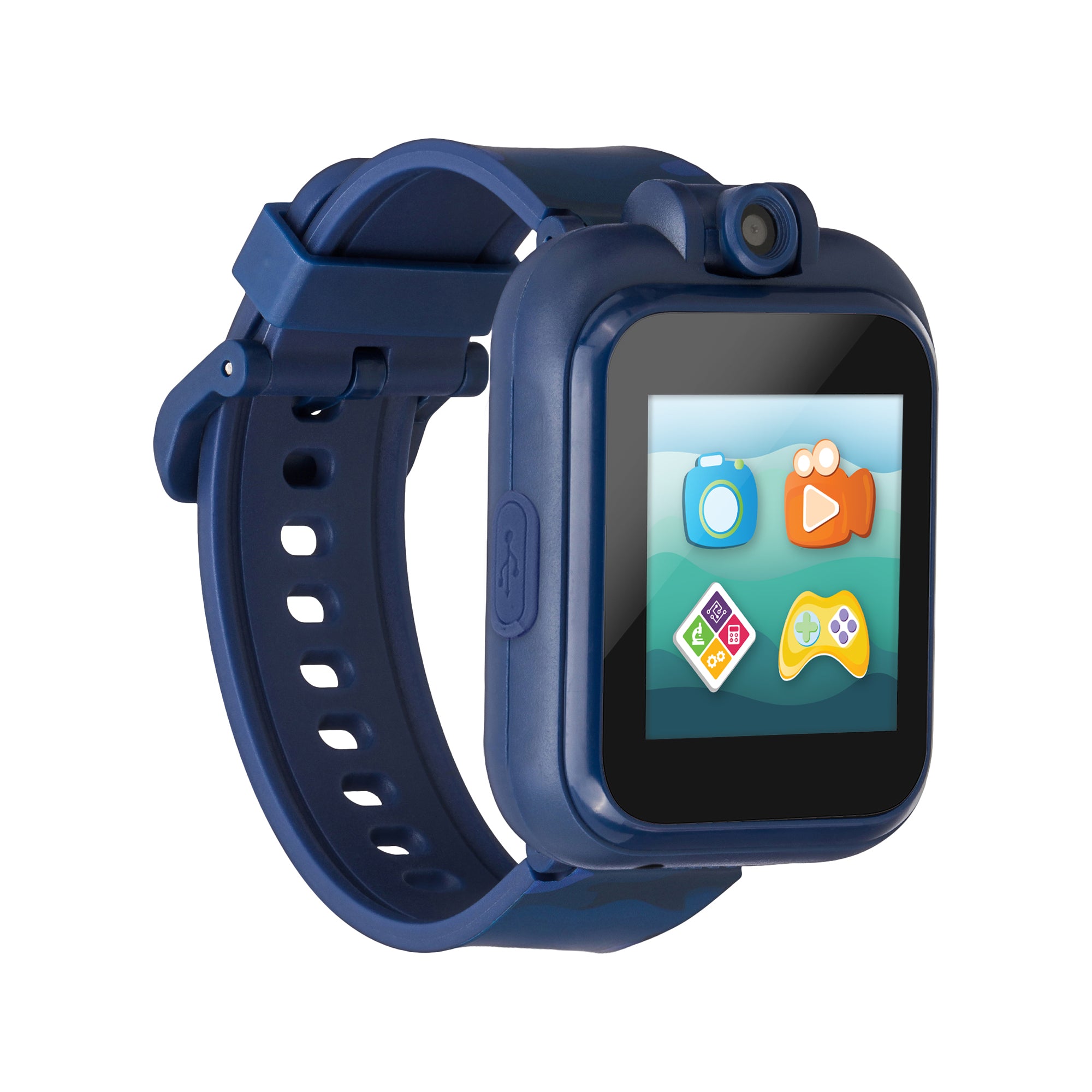 PlayZoom 2 Kids Smartwatch & Earbuds Set: Blue Camouflage Print