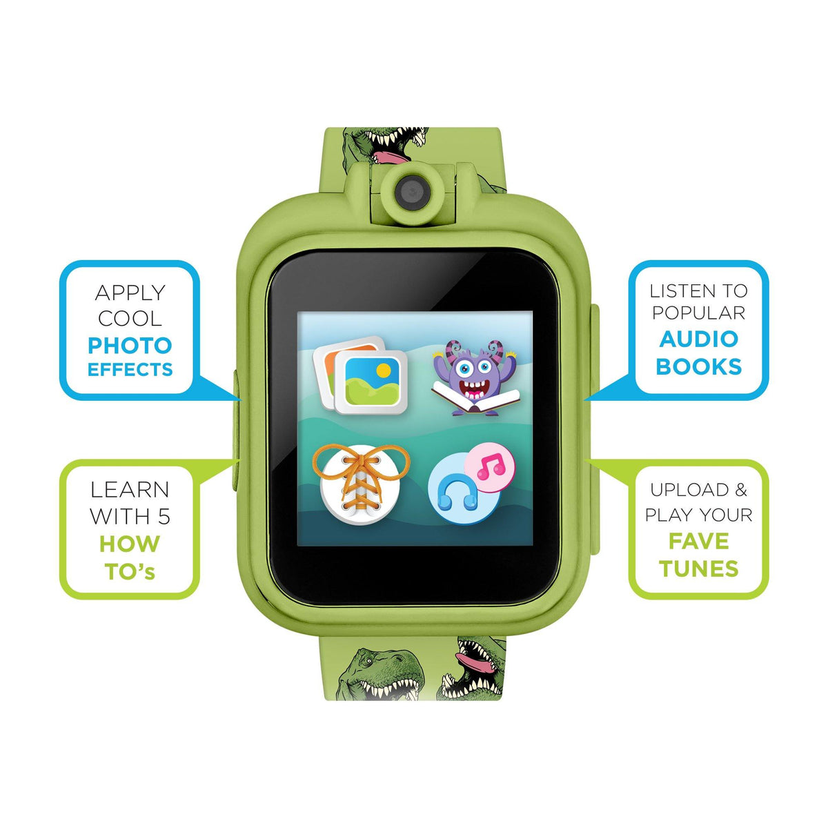 PlayZoom 2 Kids Smartwatch Green Dinosaur Print