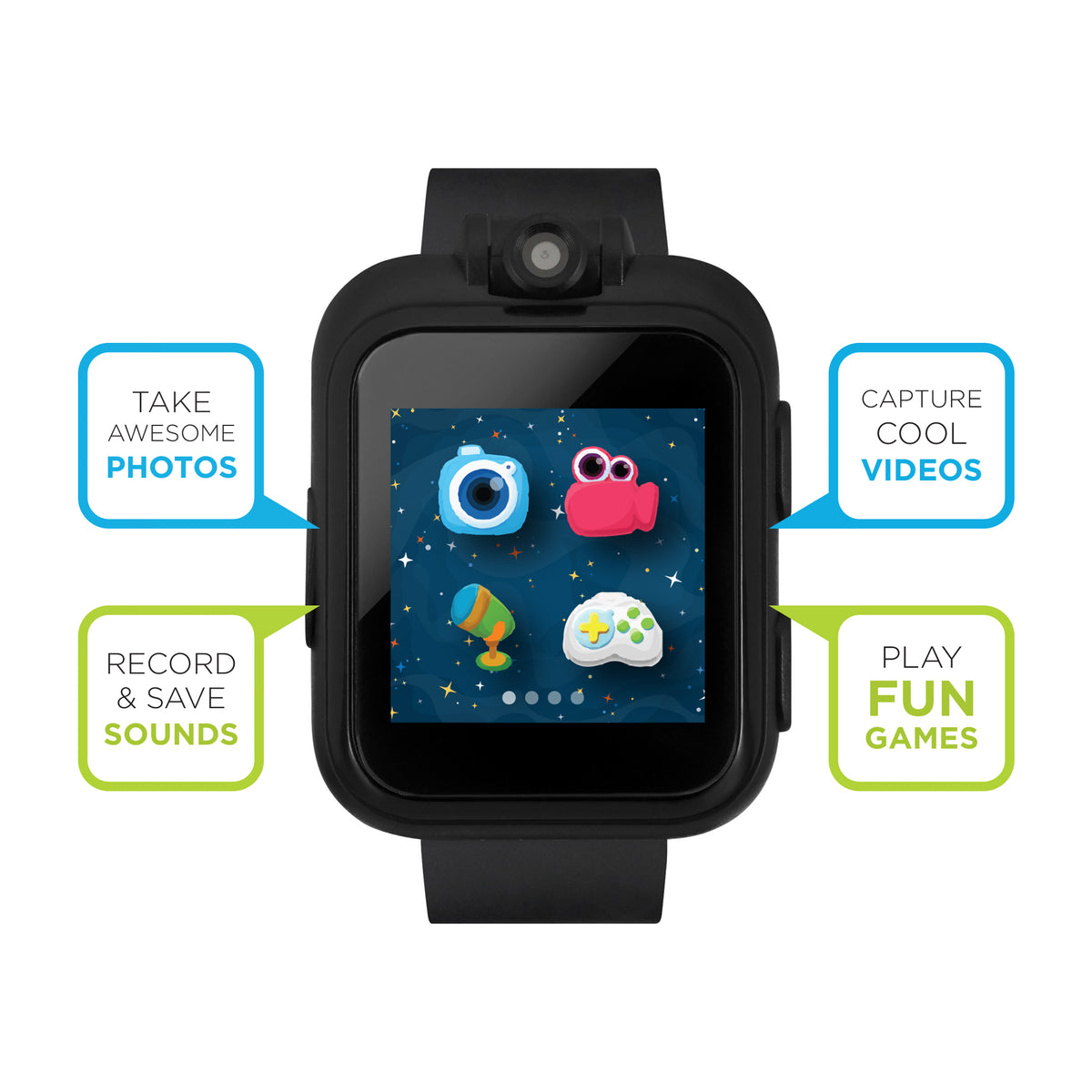 PlayZoom Smartwatch for Kids Black