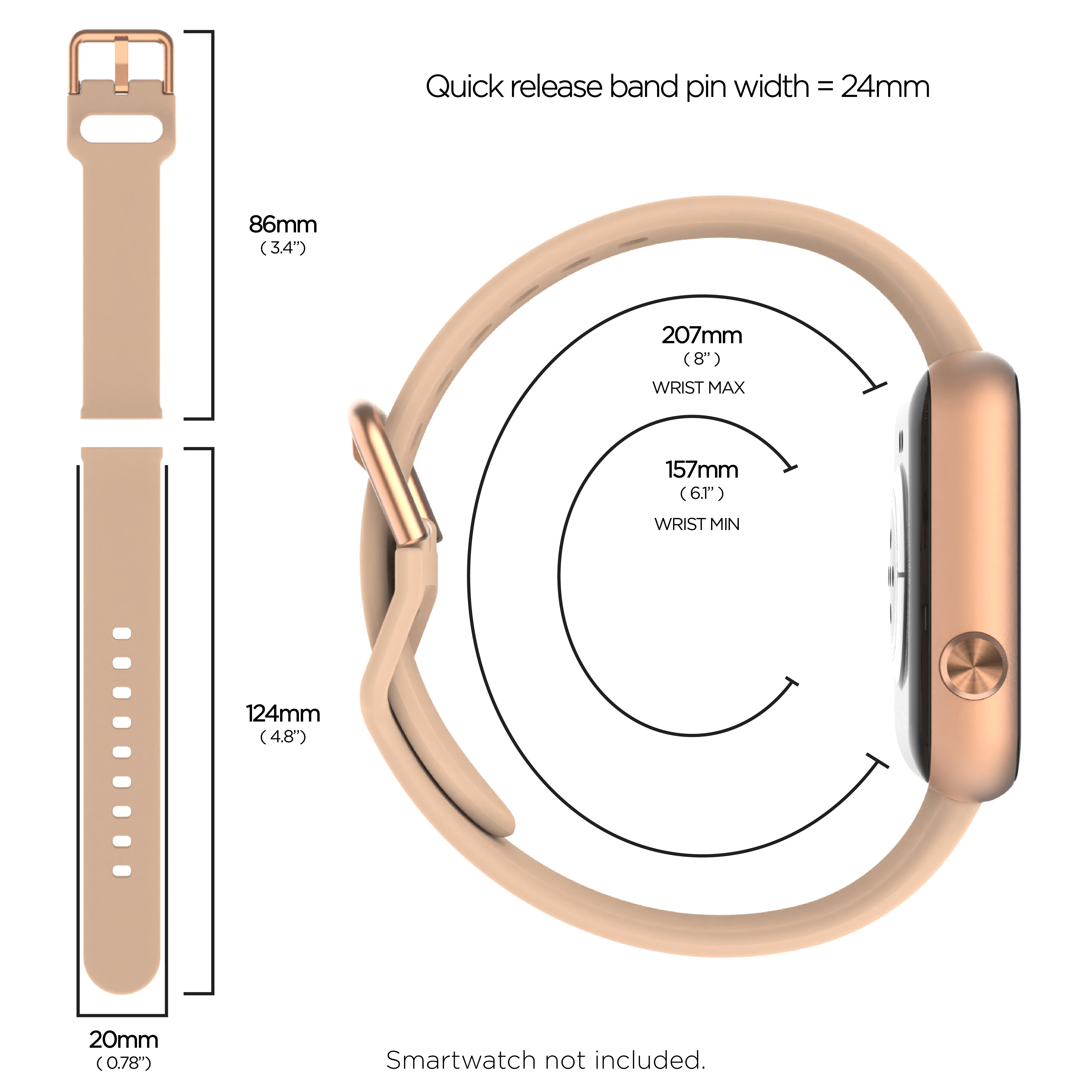 iTouch Air 4 | Jillian Michaels Edition Extra Band: Camel Silicone