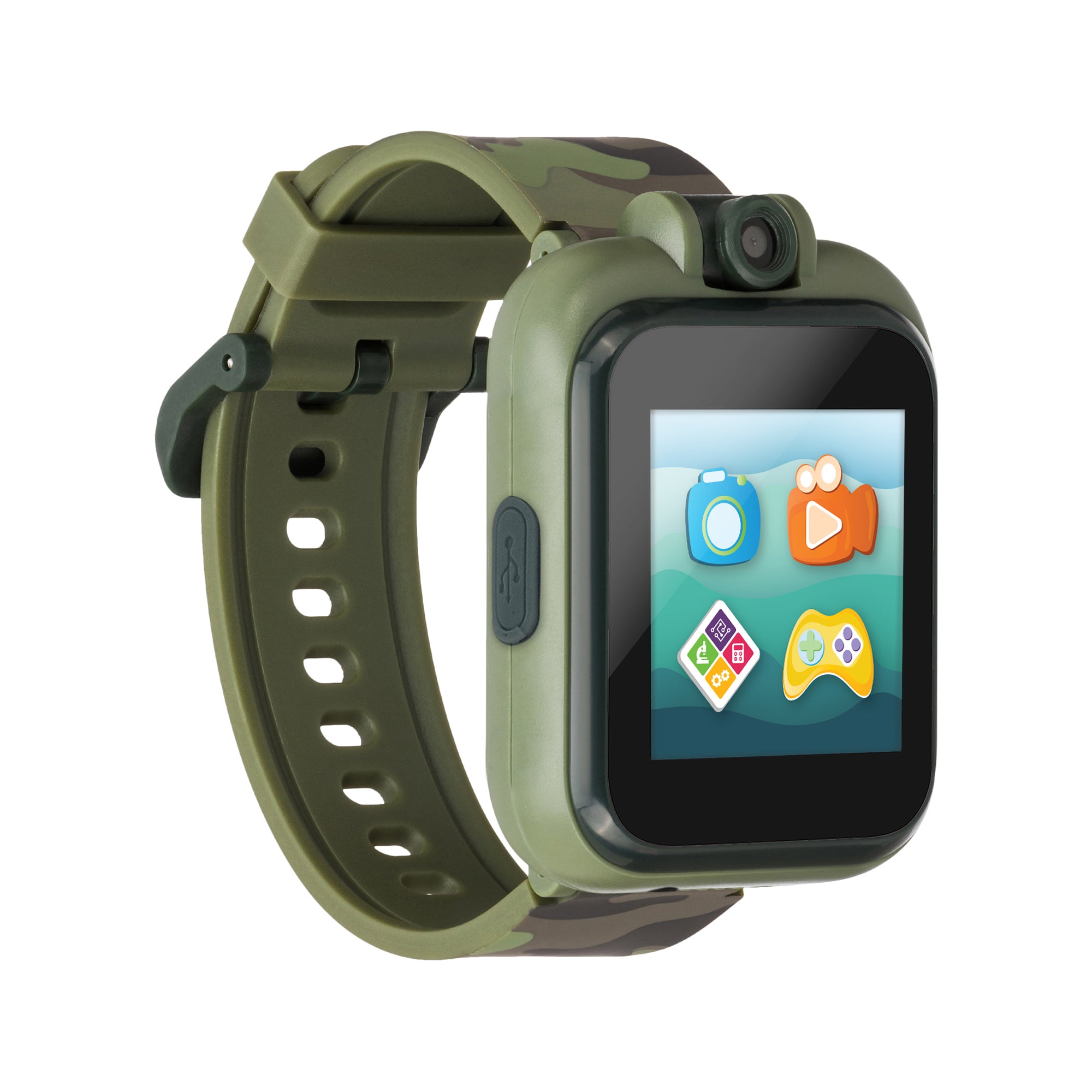 PlayZoom 2 Kids Smartwatch & Earbuds Set: Olive Camouflage Print