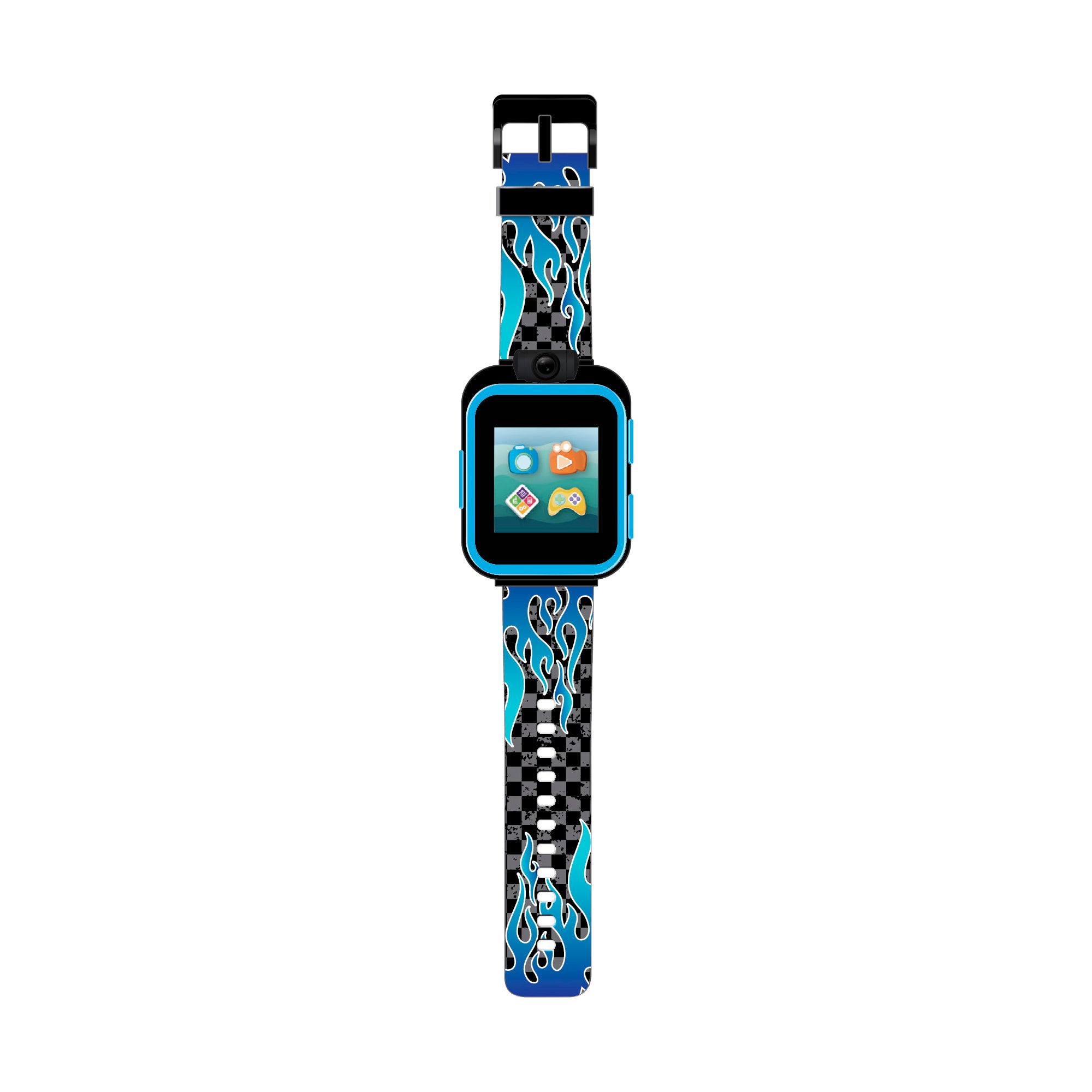 PlayZoom 2 Kids Smartwatch & Earbuds Set: Blue Racing Flames