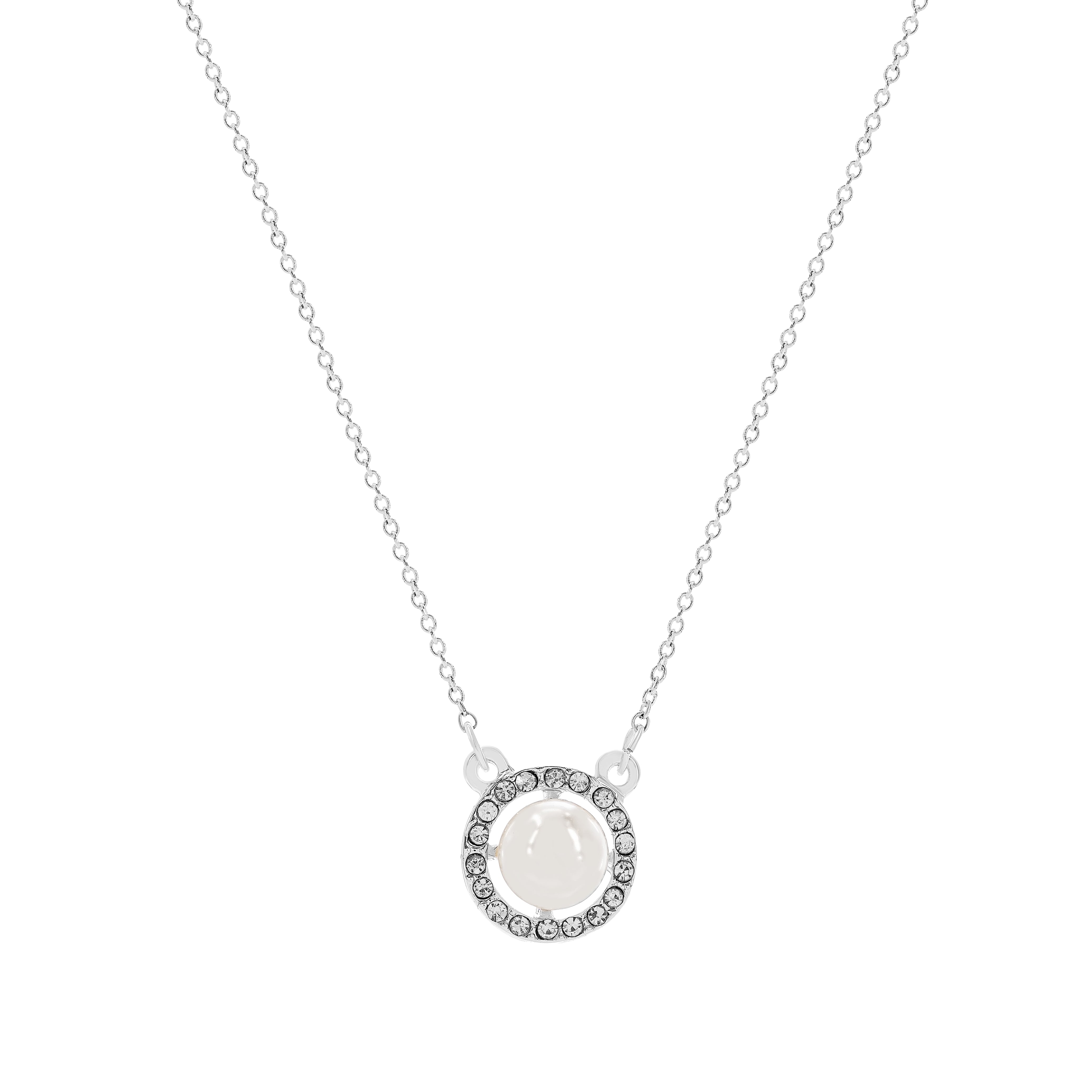 Danecraft Imitation Pearl Pendant Necklace & Earrings Set