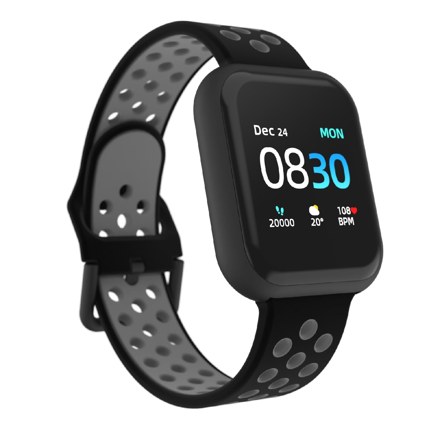 iTouch Air 3 Smartwatch in Black with Black Grey Strap