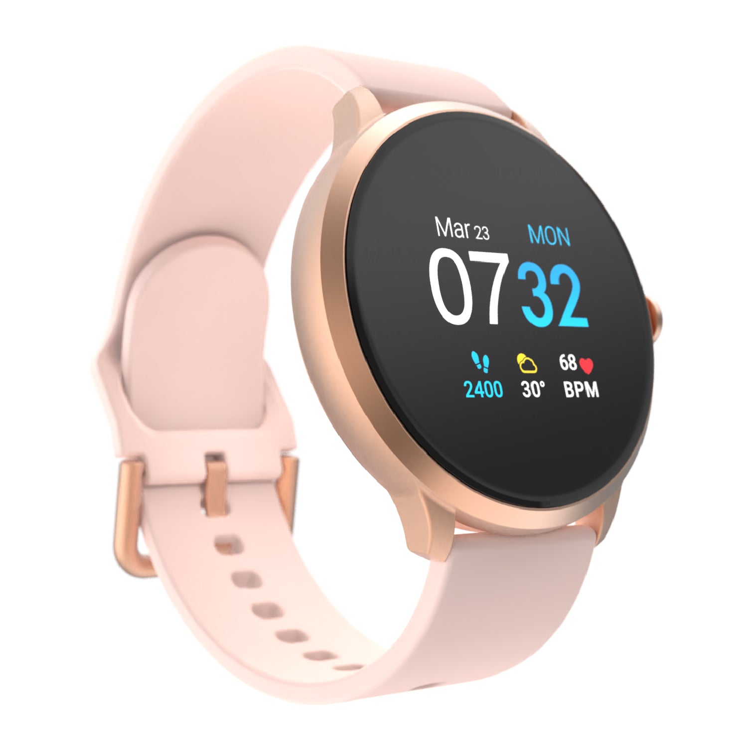 iTouch Sport 3 Smartwatch in Rose Gold with Blush Strap