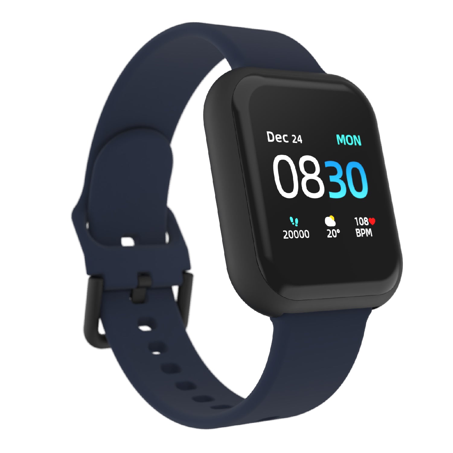 iTouch Air 3 Smartwatch in Black with Navy Strap
