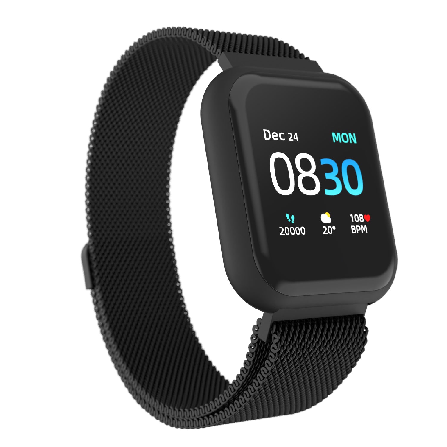 iTouch Air 3 Smartwatch in Black with Black Mesh Strap