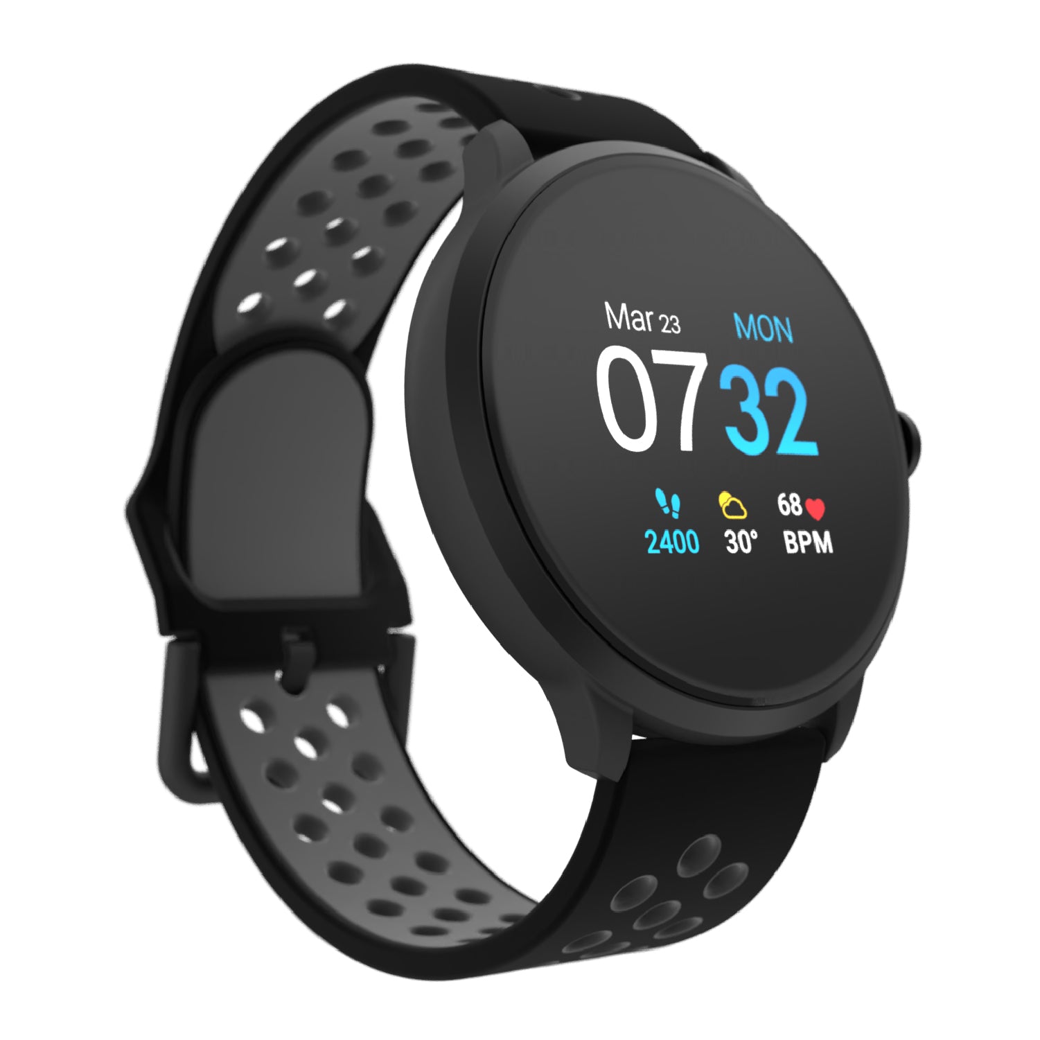 iTouch Sport 3 Smartwatch in Black with Black/Grey Strap