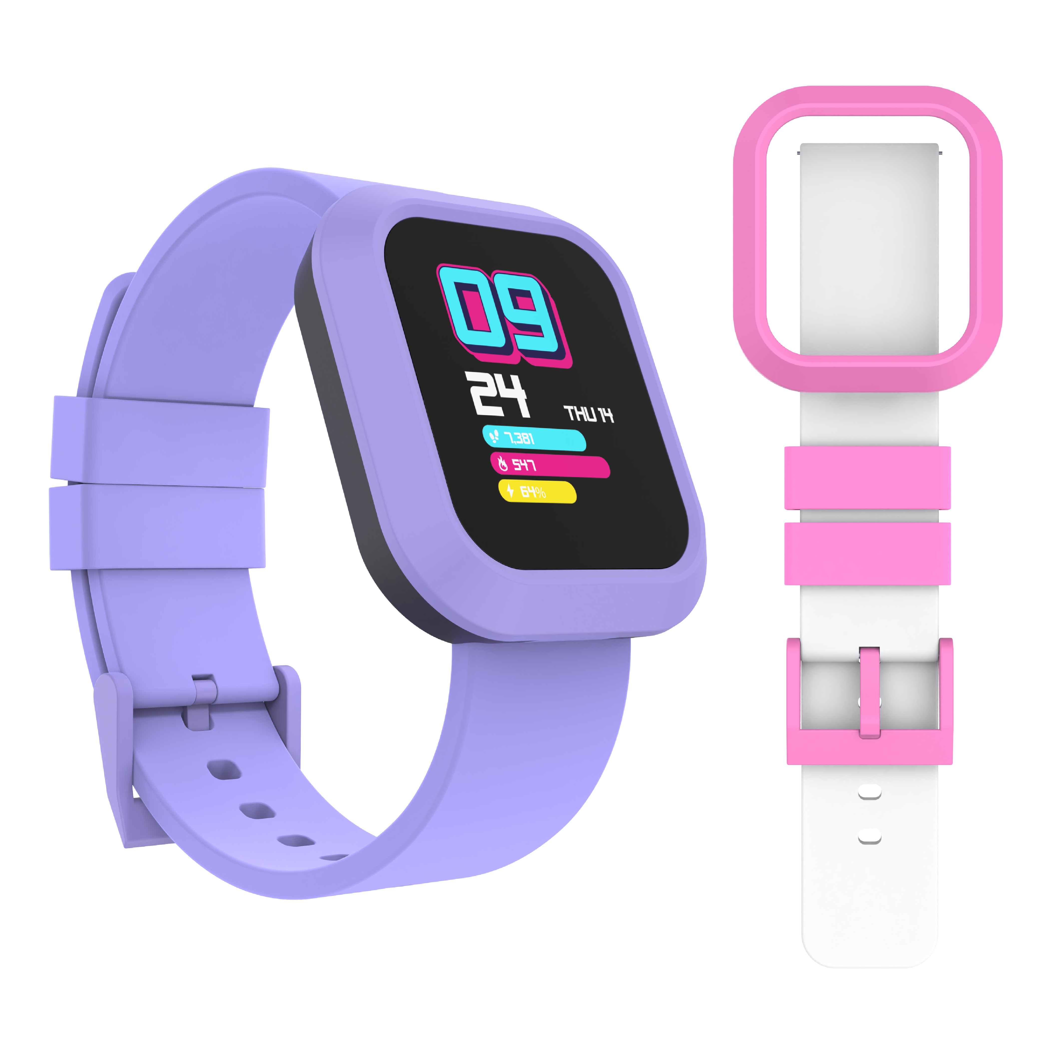 iTouch Active | Flex Smartwatch in  Purple + White/Pink