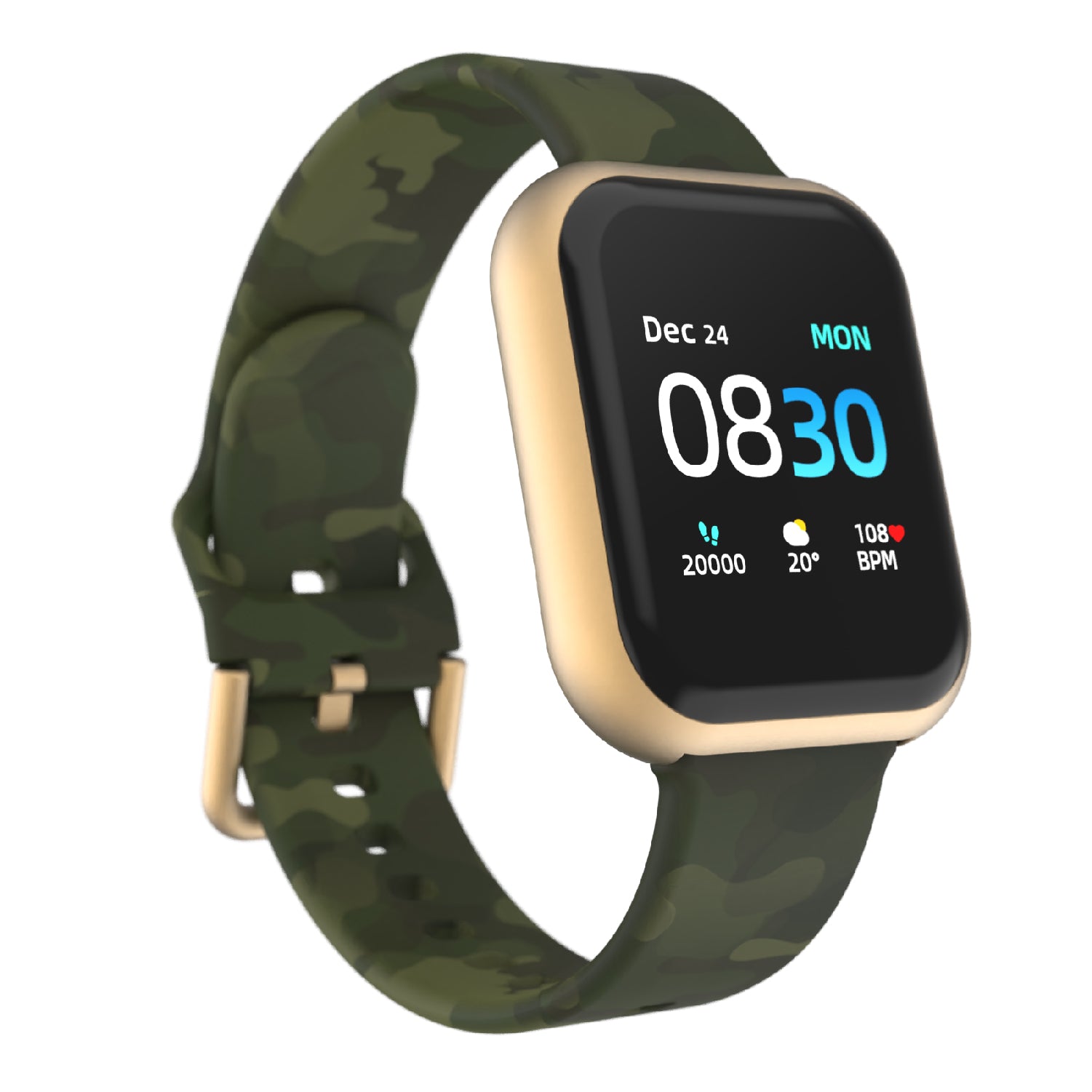 iTouch Air 3 Smartwatch in Gold with Beige StrapiTouch Air 3 Smartwatch in Gold with Green Camo Strap
