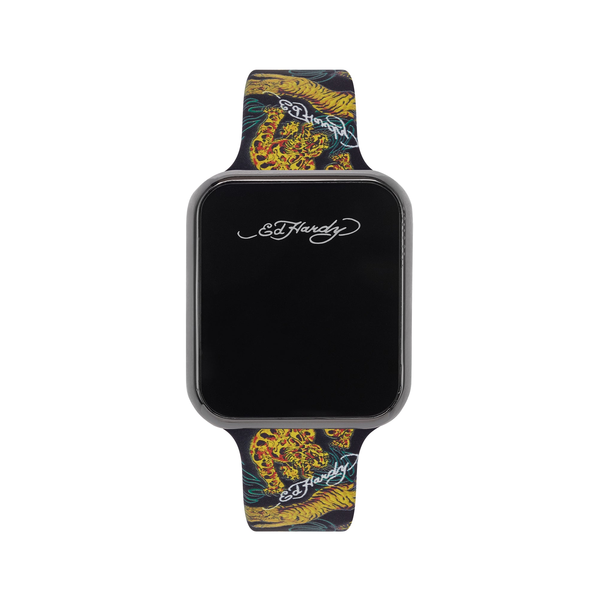 Ed Hardy Men's Multicolor Silicone Strap Watch 45mm