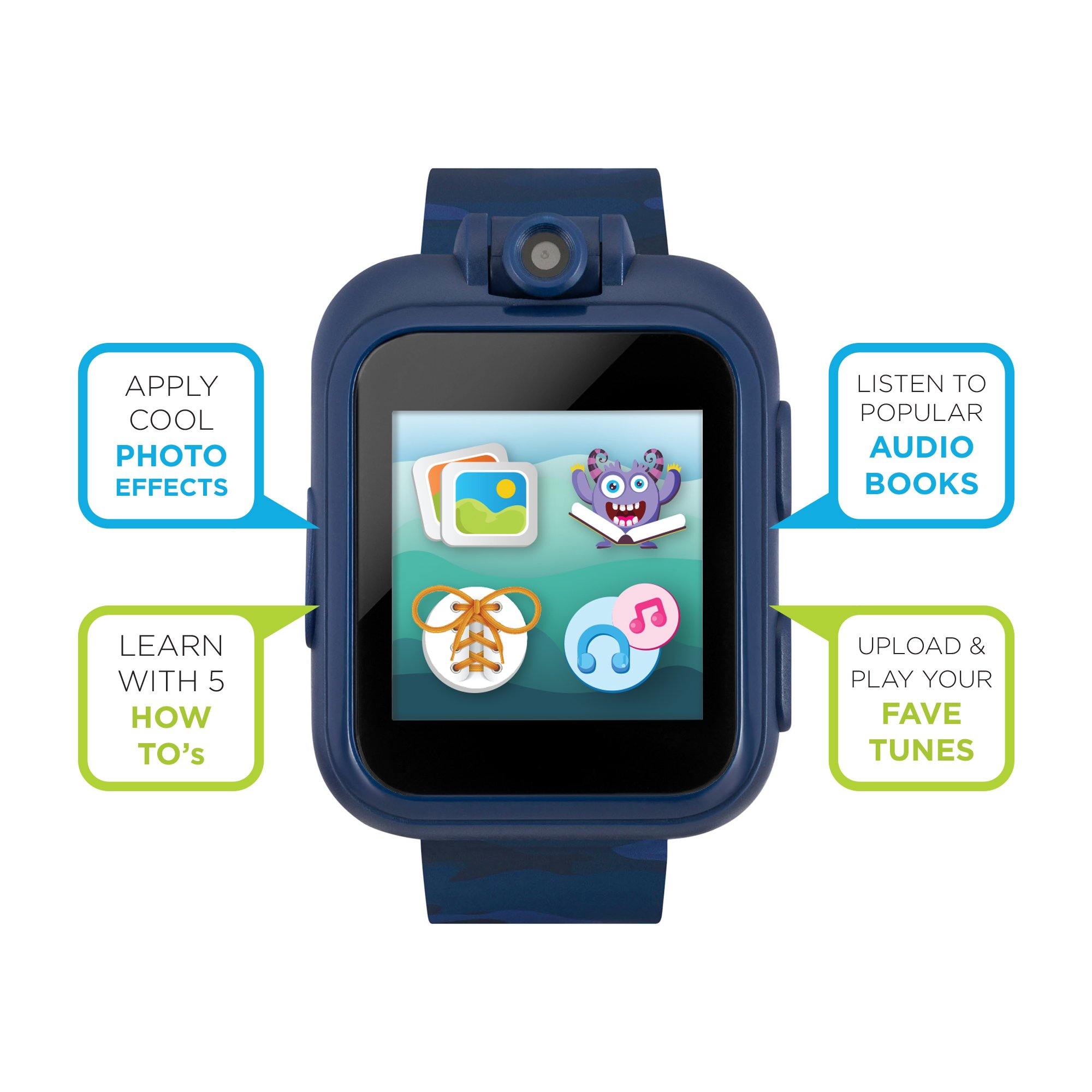 PlayZoom 2 Kids Smartwatch: Blue Camouflage Print affordable smart watch