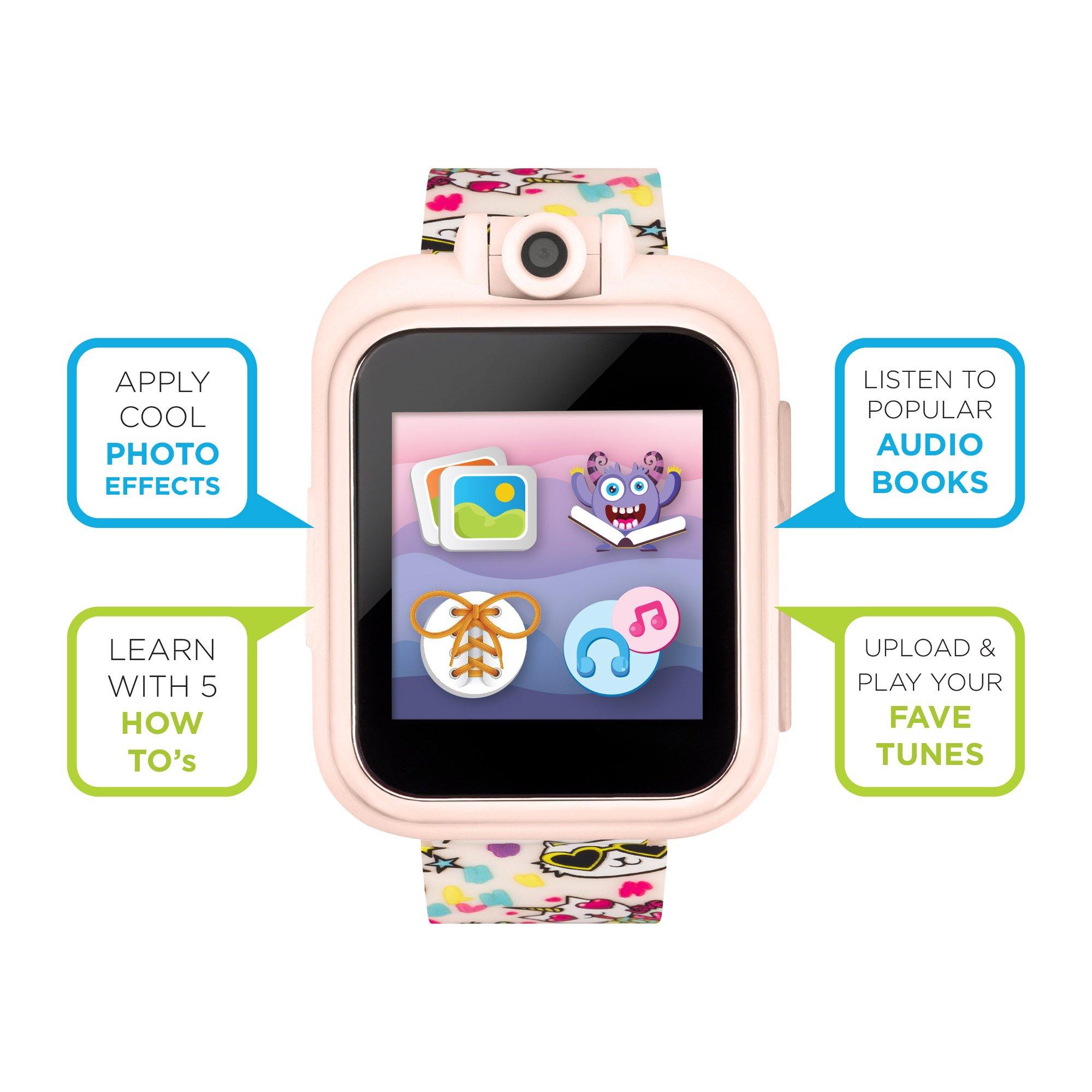 PlayZoom 2 Kids Smartwatch: Blush Cat Print affordable smart watch