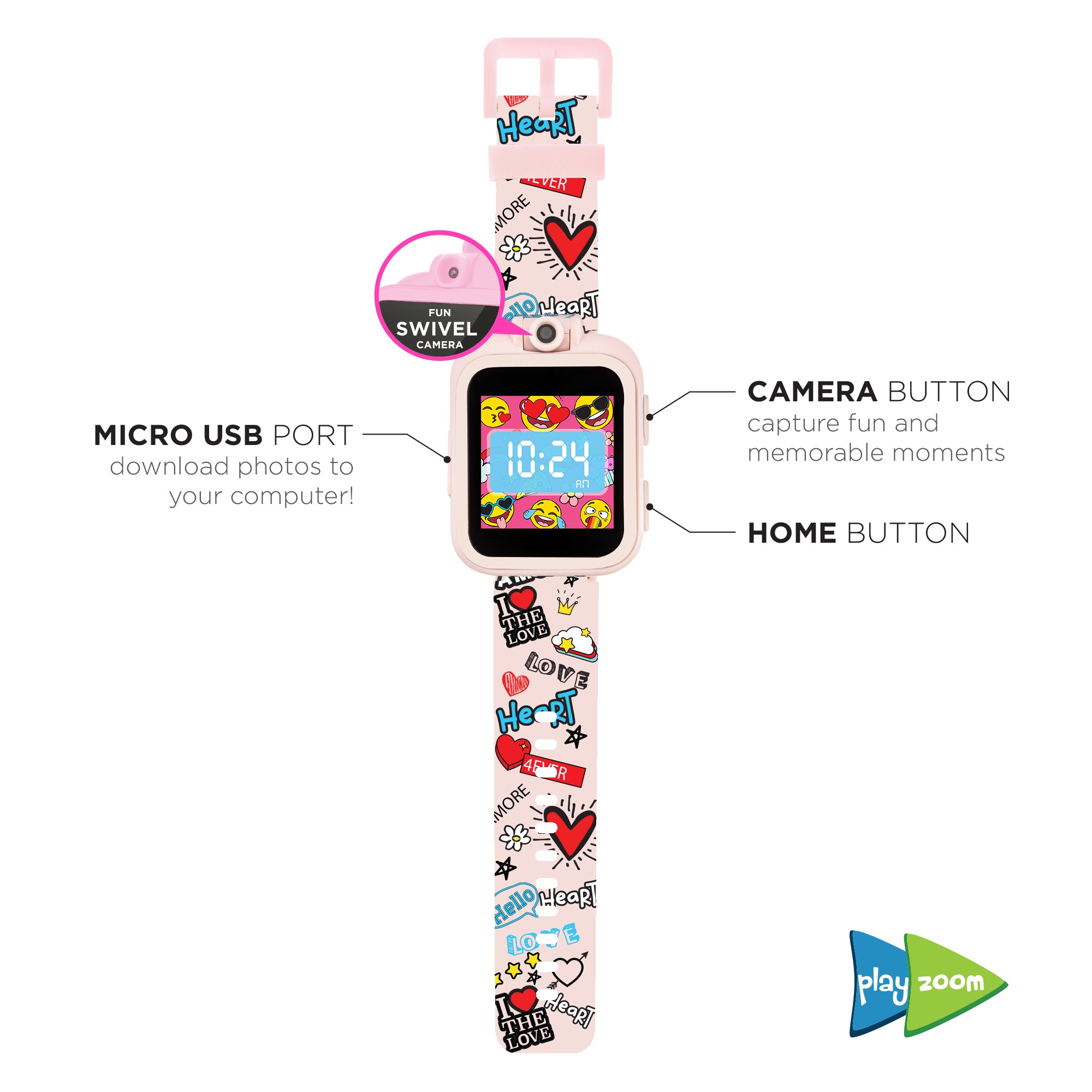 PlayZoom Smartwatch for Kids: Graffiti Print affordable smart watch