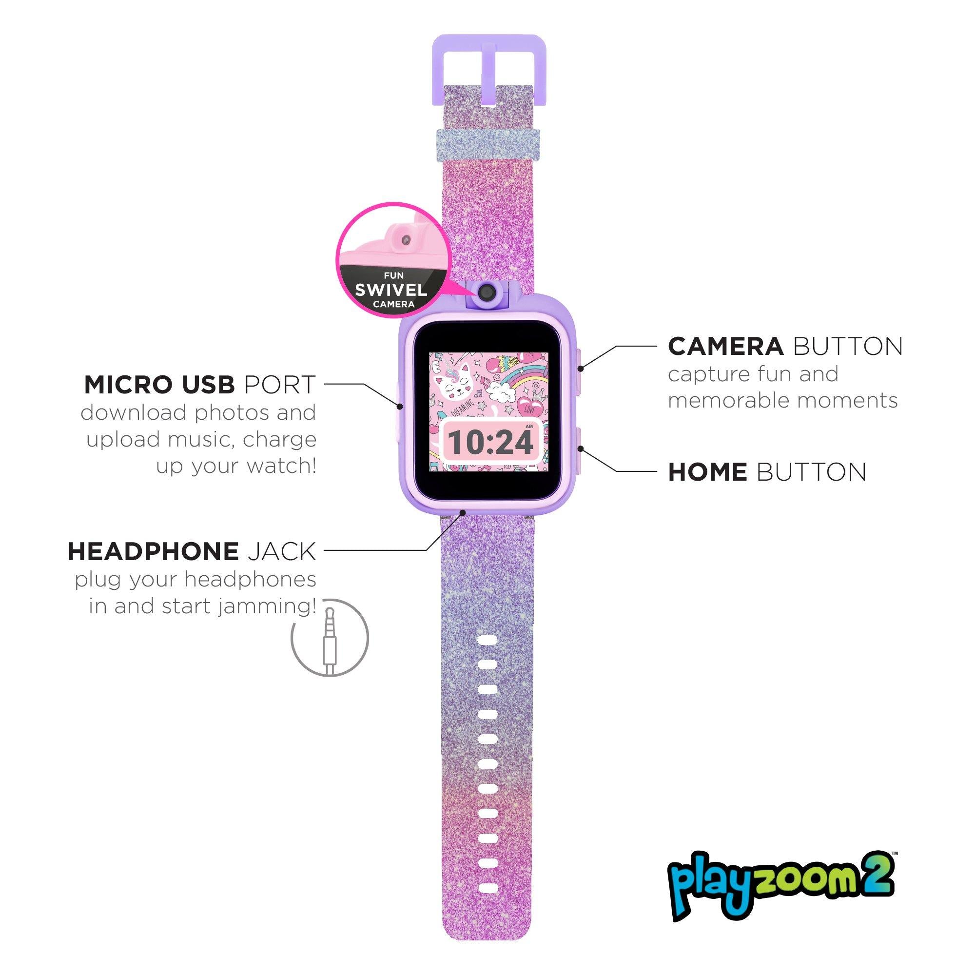 PlayZoom 2 Kids Smartwatch: Pink/Purple Glitter affordable smart watch