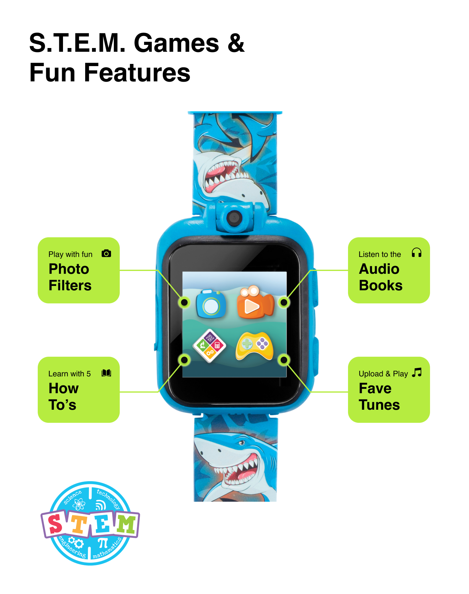 Kids shark watch on sale