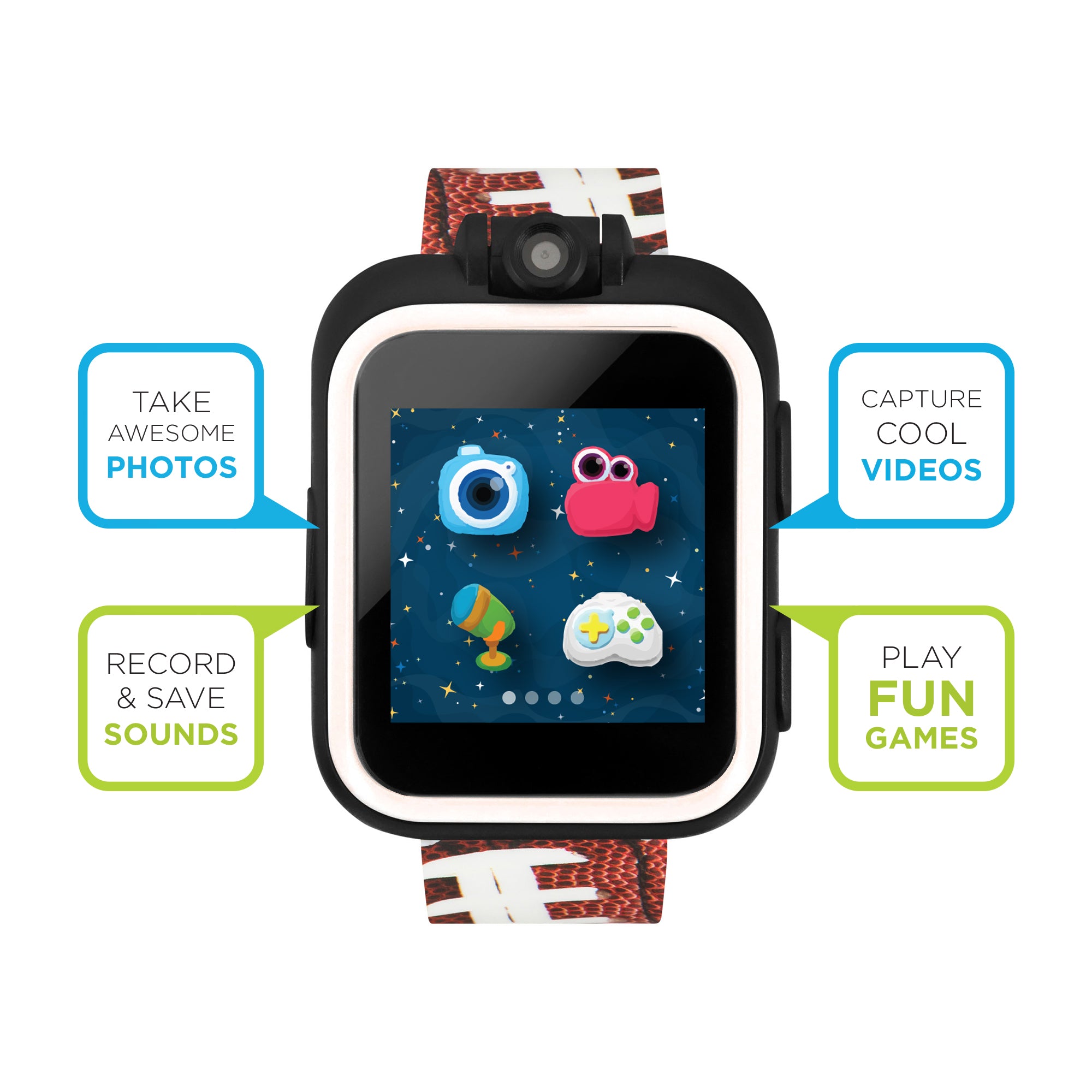PlayZoom Smartwatch for Kids: Football Print affordable smart watch