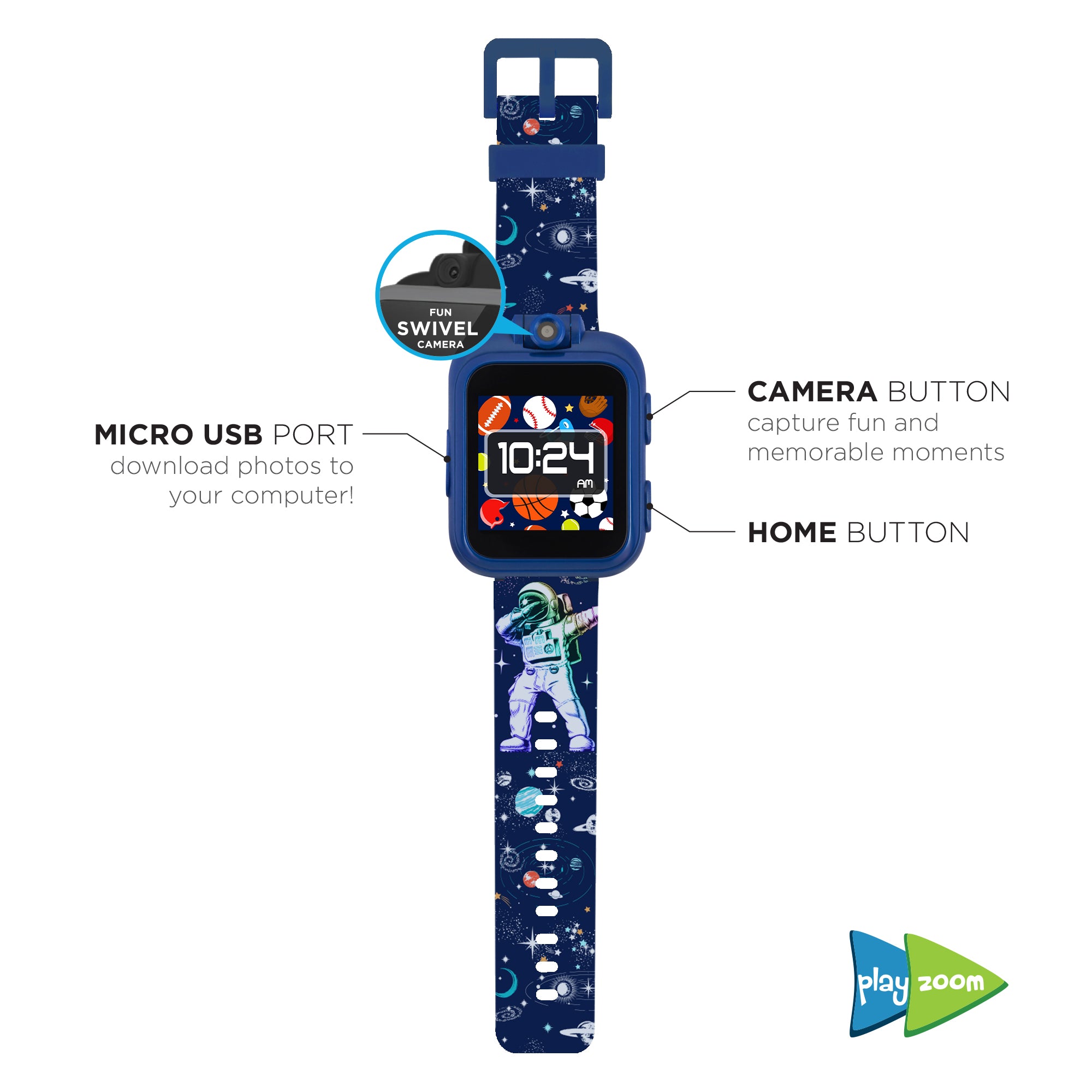 PlayZoom Smartwatch for Kids: Spaceman Print affordable smart watch