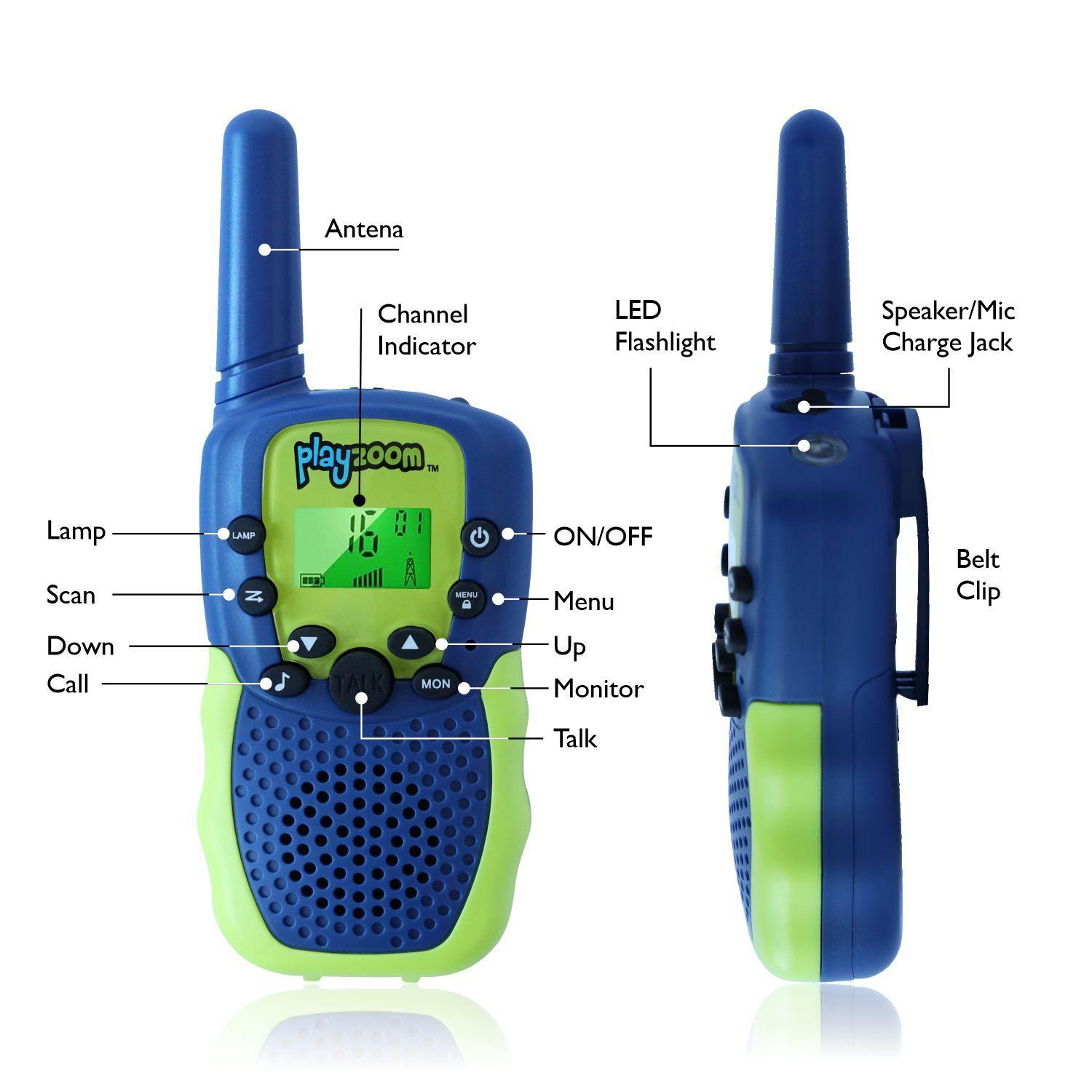  Rechargeable Walkie Talkies for Adults, 2 Pack Two-Way Radios  Long Range 5 Miles for Family Camping Boys Girls Gift : Everything Else