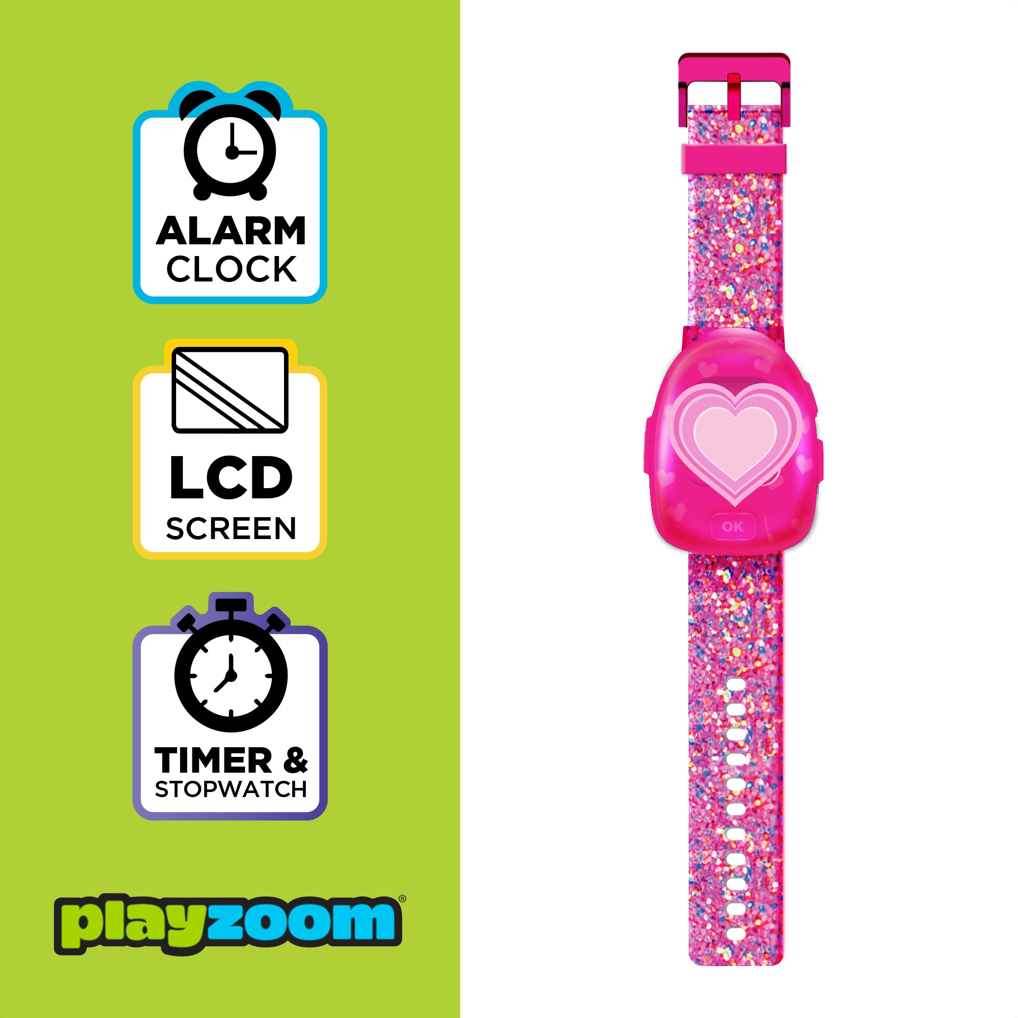 PlayZoom Hearts Smartwatch: Pink Hearts affordable smart watch