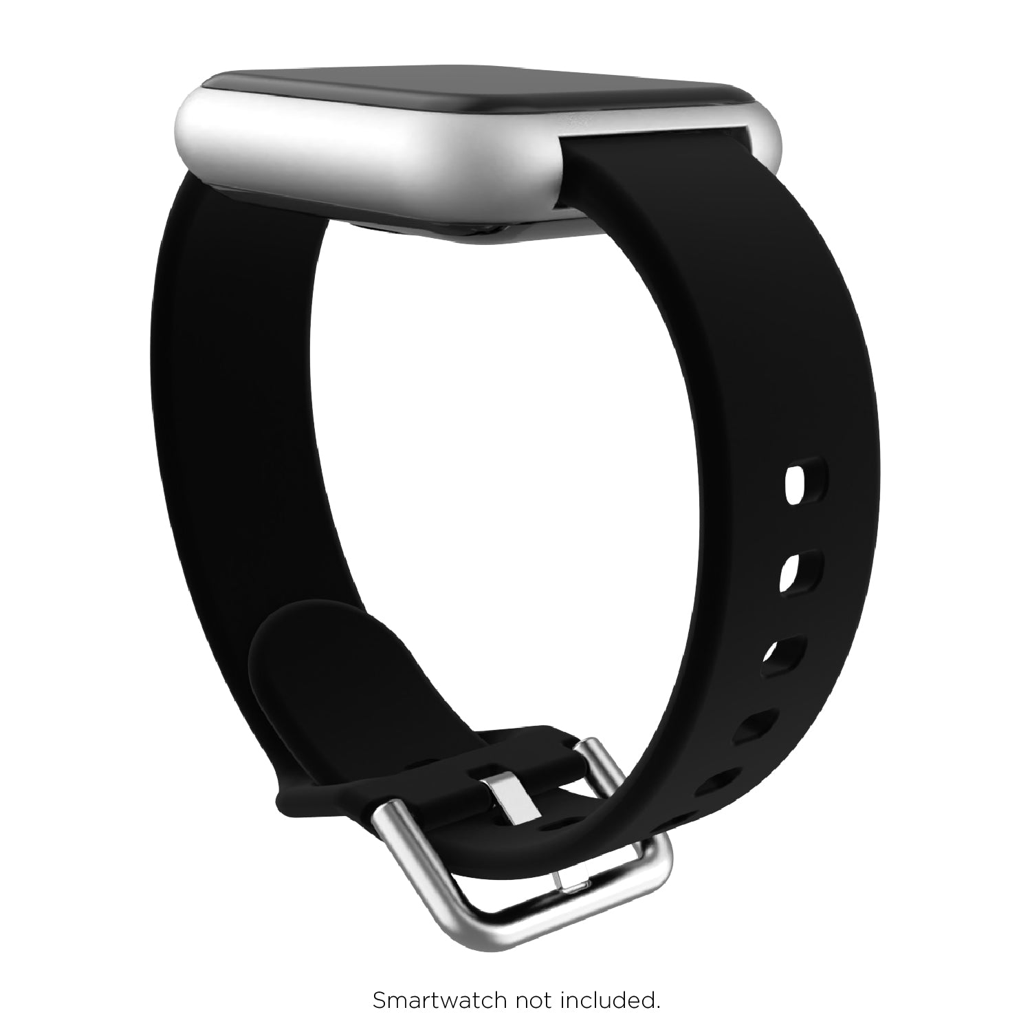 iTouch Air 3 44mm Extra Interchangeable Strap: Black SIlicone affordable smart watch strap
