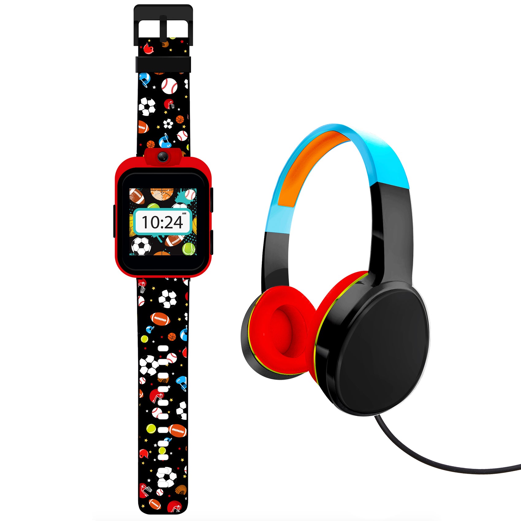 PlayZoom 2 Kids Smartwatch with Headphones: Red Race Cars