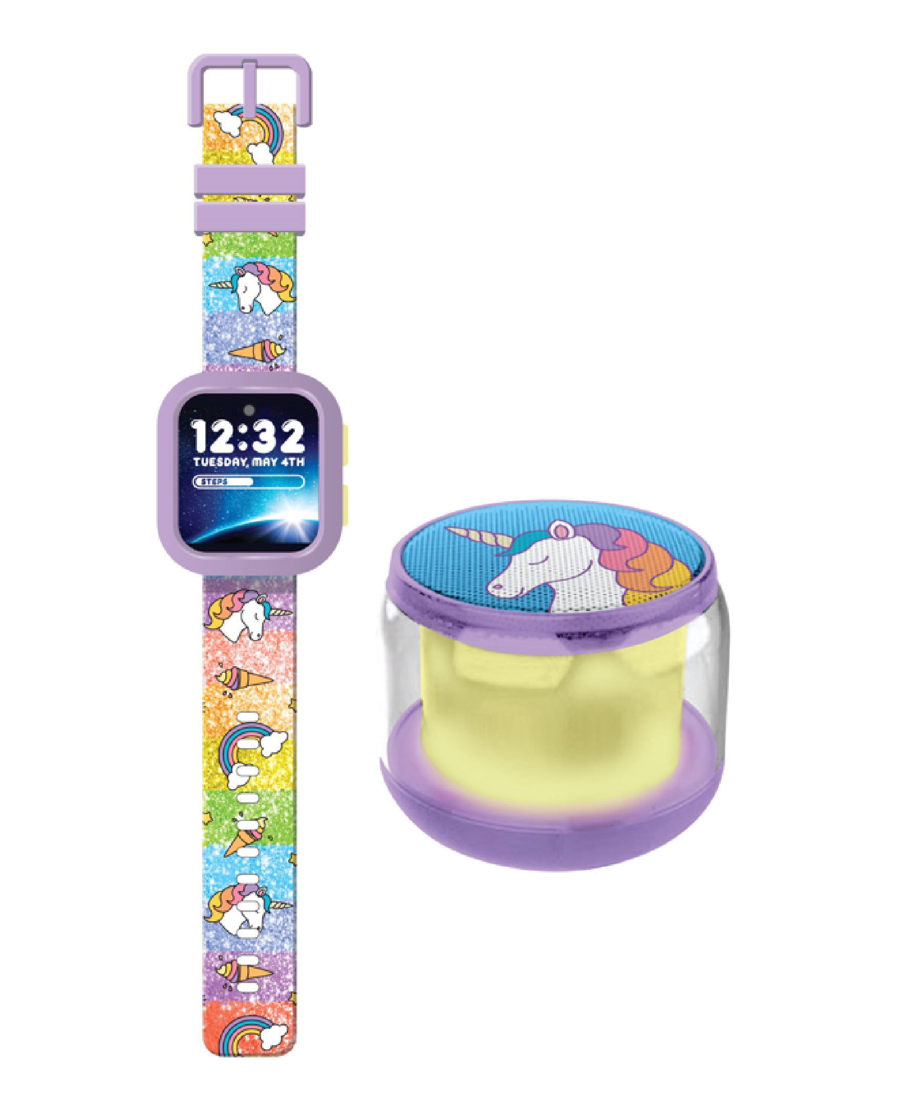 PlayZoom Girls V3 Purple Unicorn W/Bluetooth Speaker Set