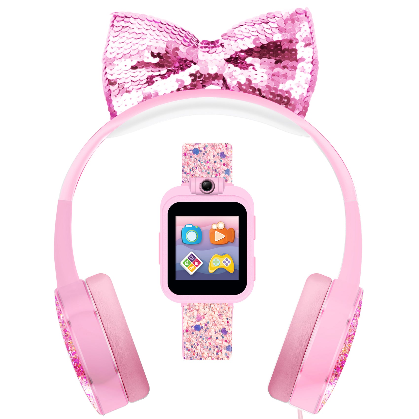 PlayZoom 2 Kids Smartwatch with Headphones Pink Sparkle