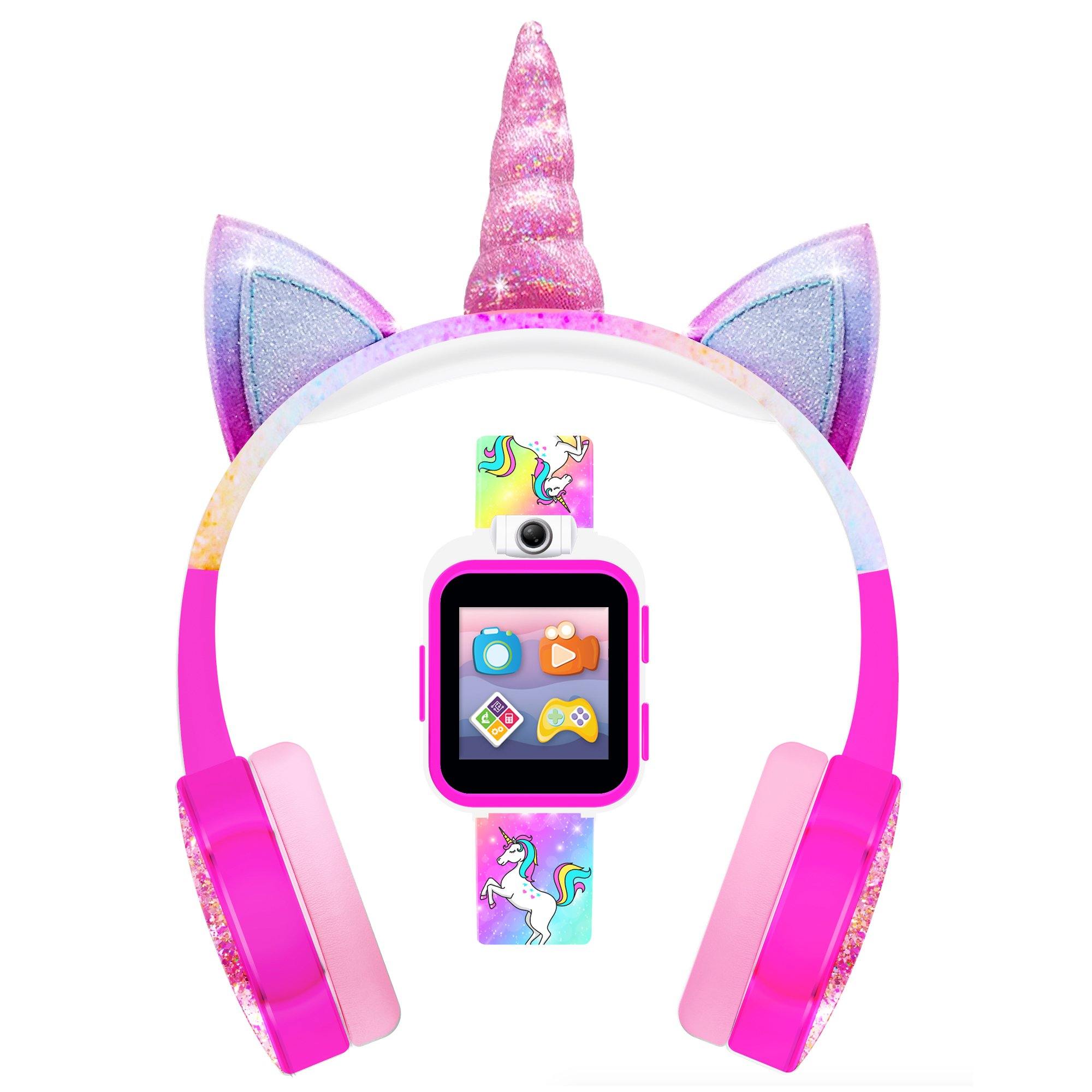 PlayZoom 2 Kids Smartwatch with Headphones: Rainbow Unicorn affordable smart watch with headphones