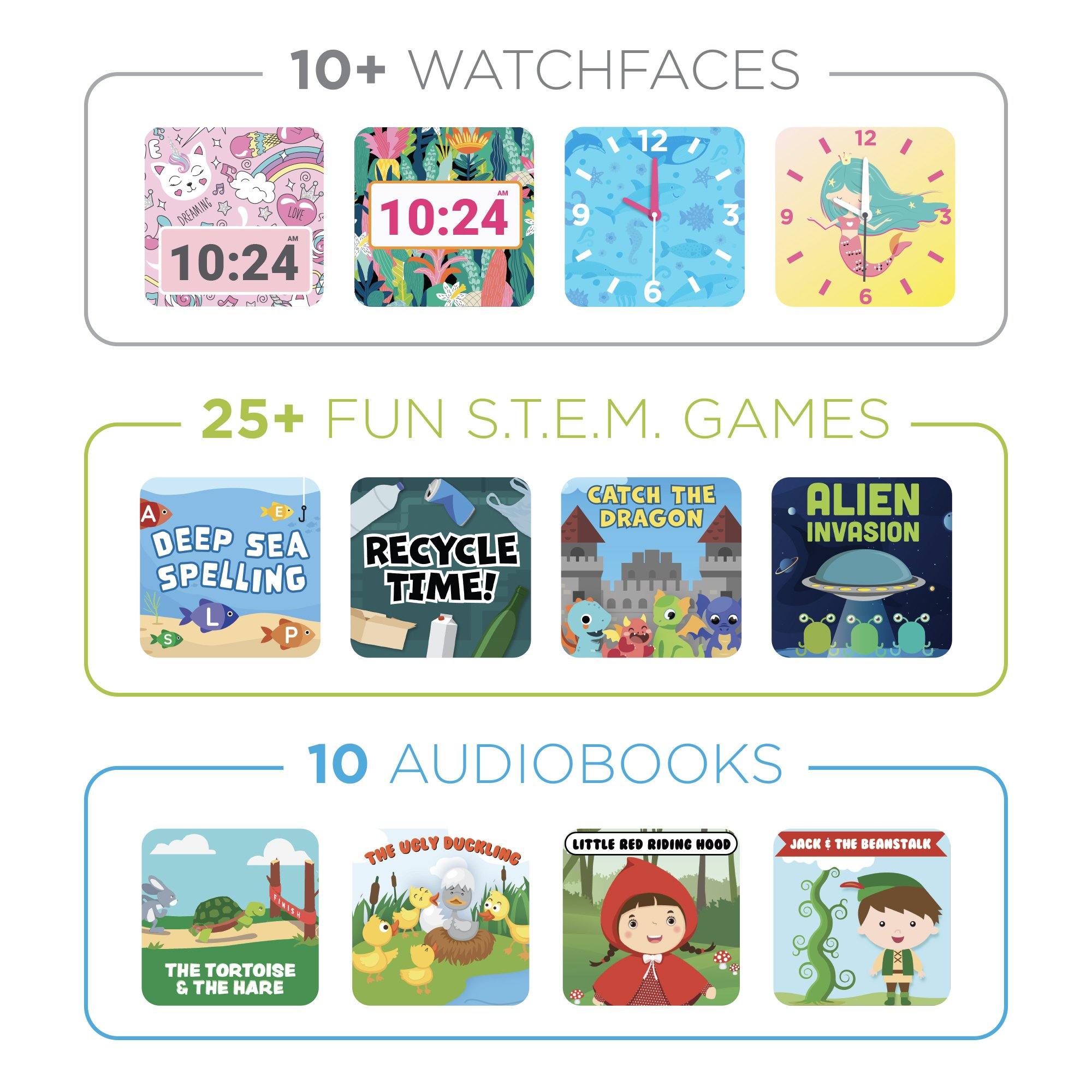 PlayZoom 2 Kids Smartwatch: Purple Butterfly Print affordable smart watch