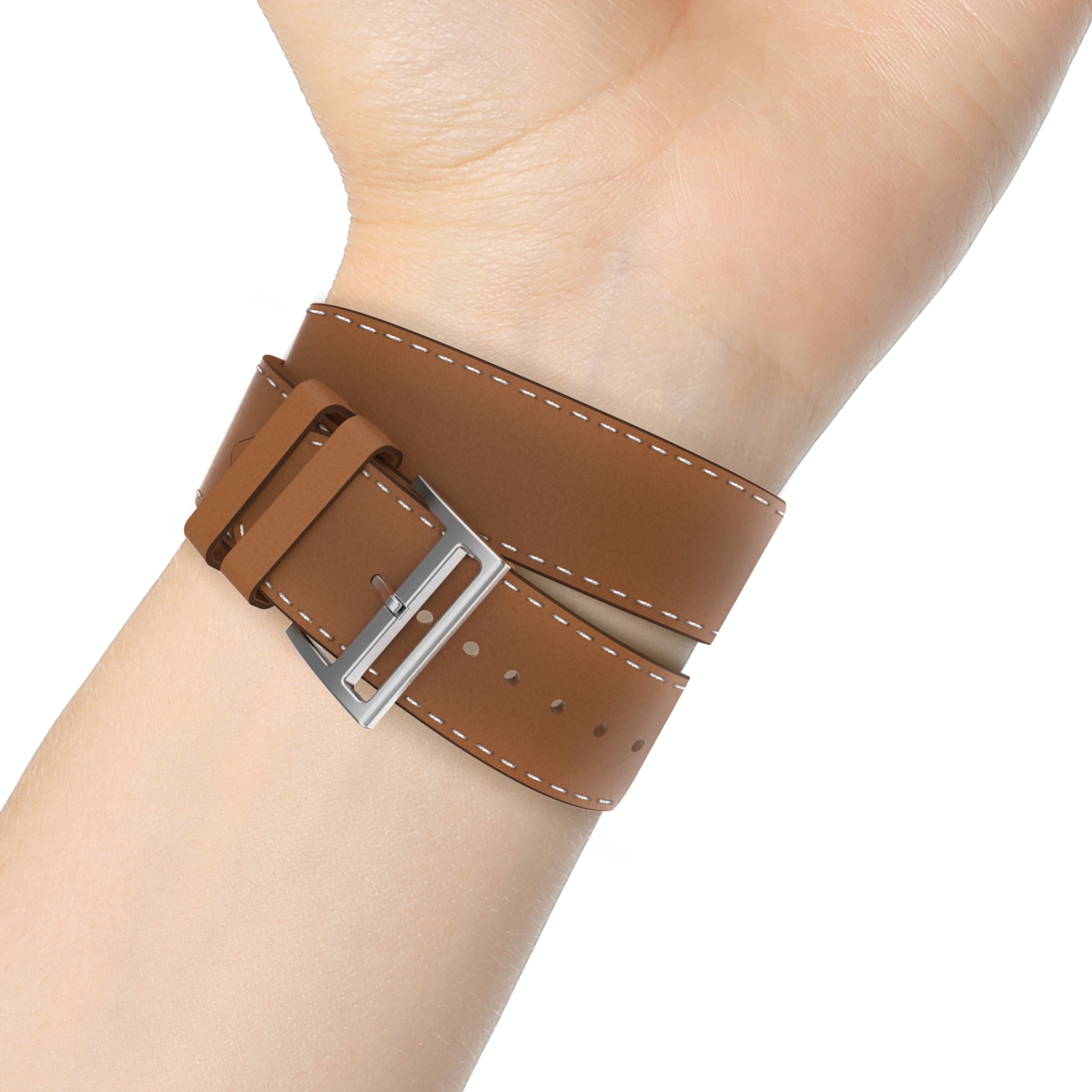 iTouch Air 4 | Jillian Michaels Edition Extra Band: Brown Leather/Silver