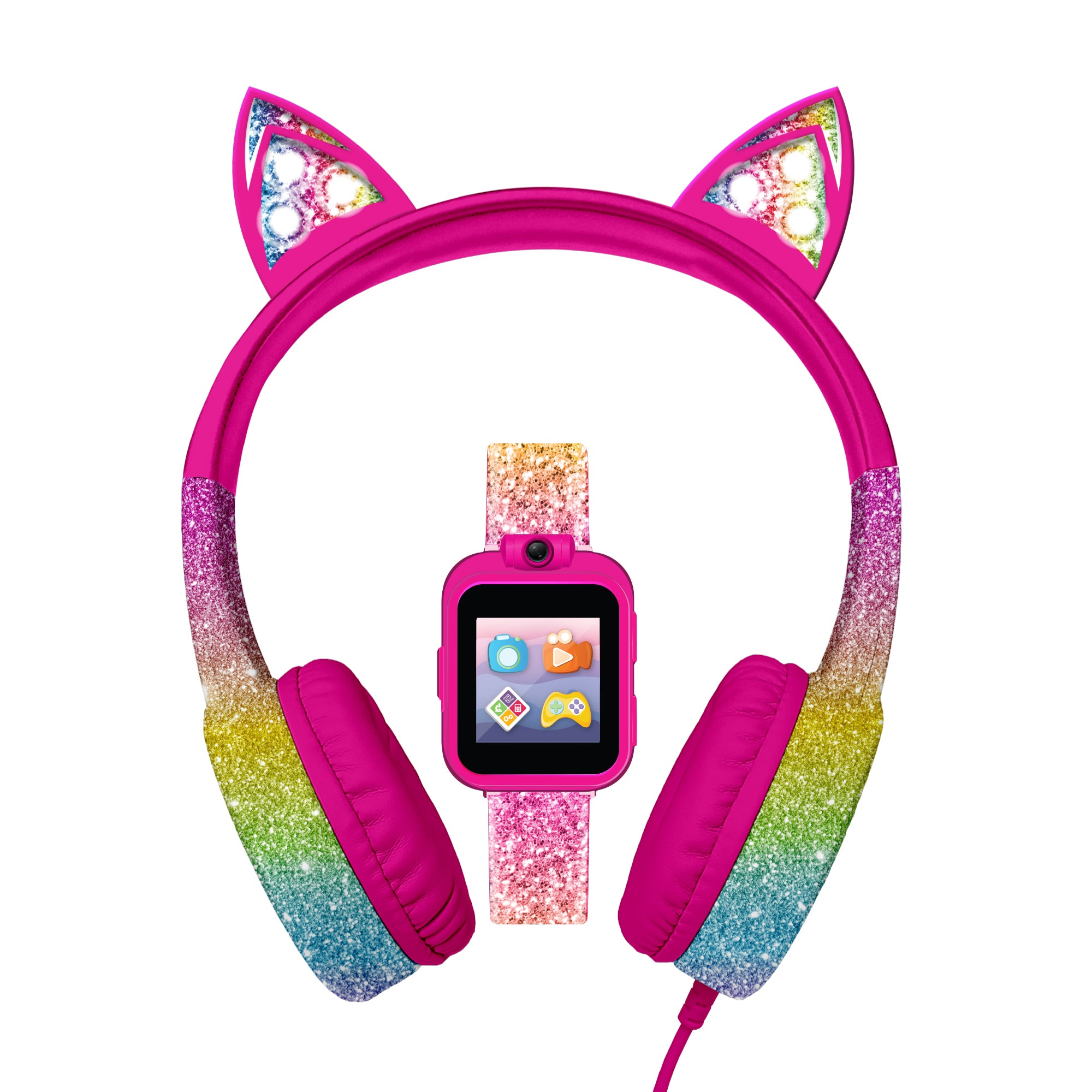 PlayZoom 2 Kids Smartwatch with Headphones Multi Glitter with Ears