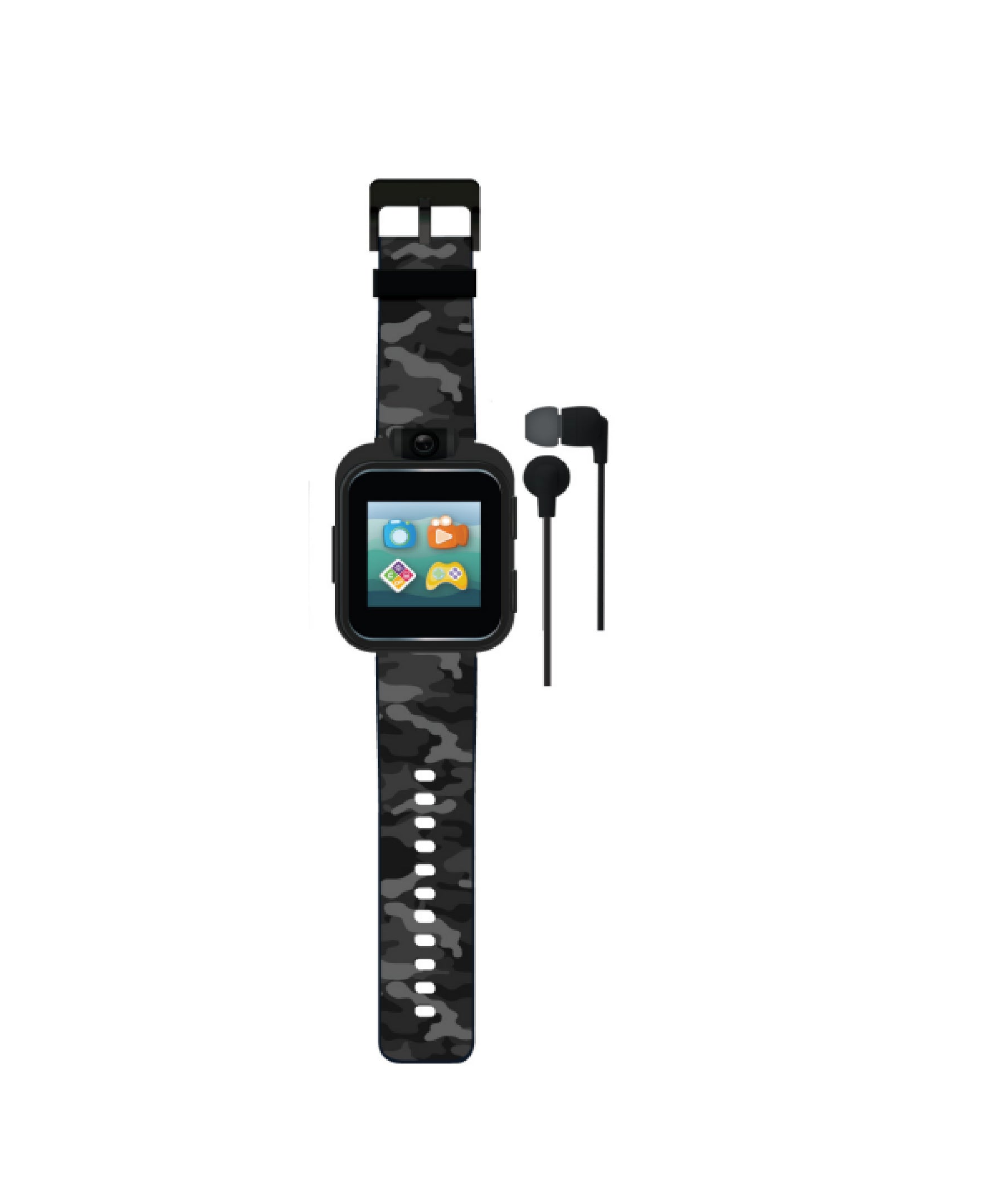 Playzoom 2 Kids Smartwatch & Earbuds Set: Grey Camo