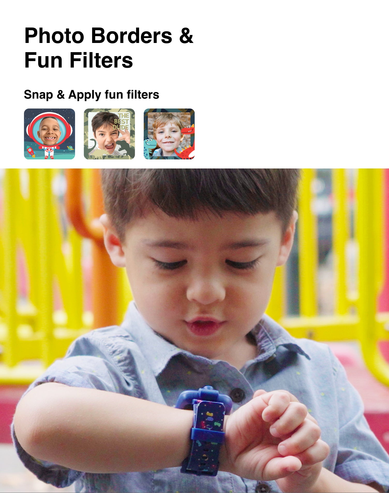 PlayZoom 2 Kids Smartwatch with Headphones: Green Dinosaur affordable smart watch with headphones