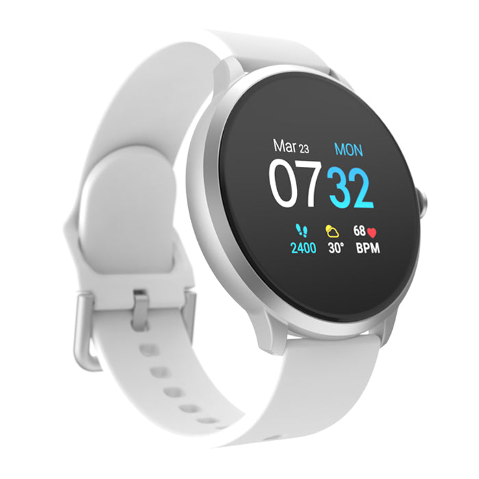 iTouch Sport 3 Smartwatch in Silver with White Strap